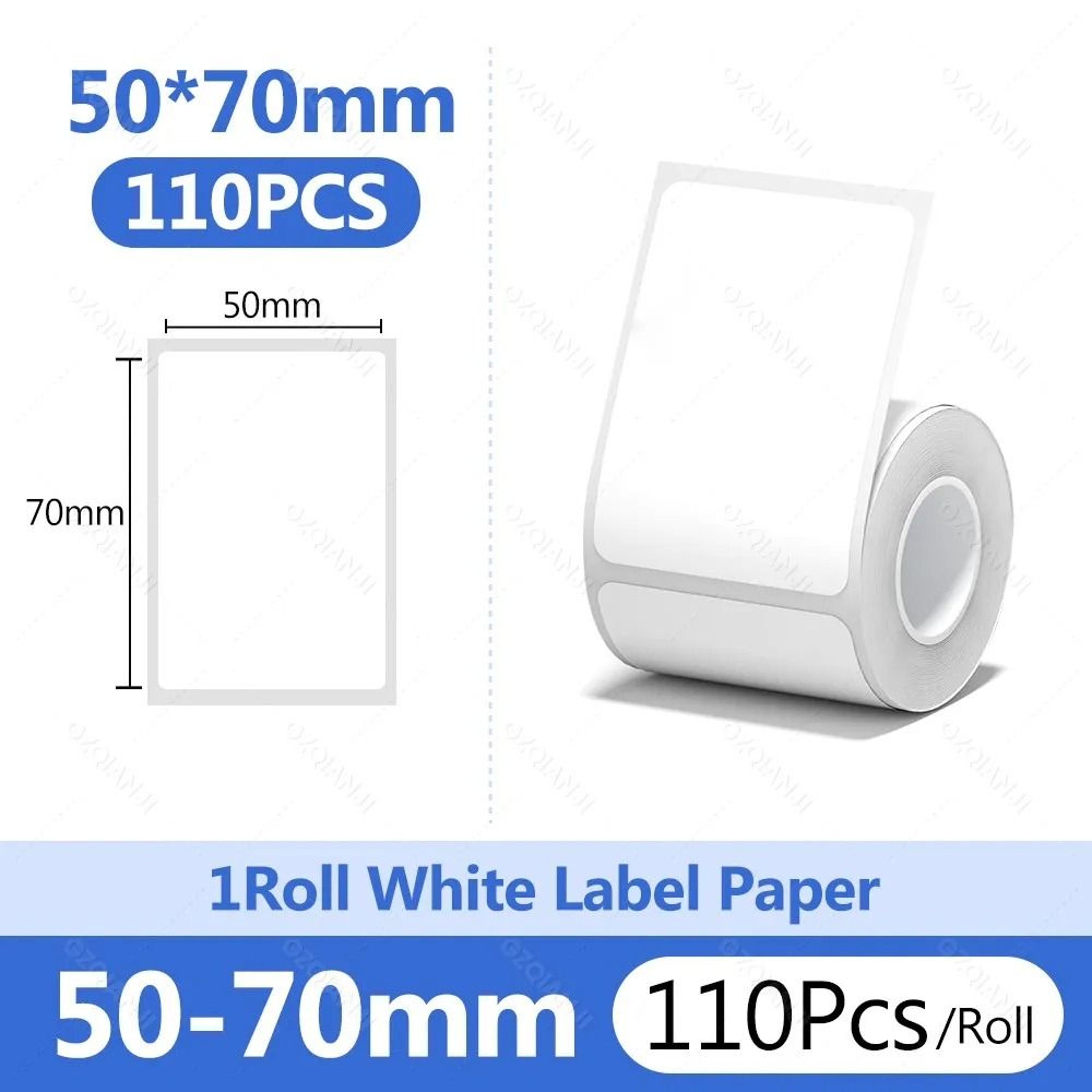 Waterproof White Thermal Label Stickers  Self Adhesive Printer Paper Refills 24