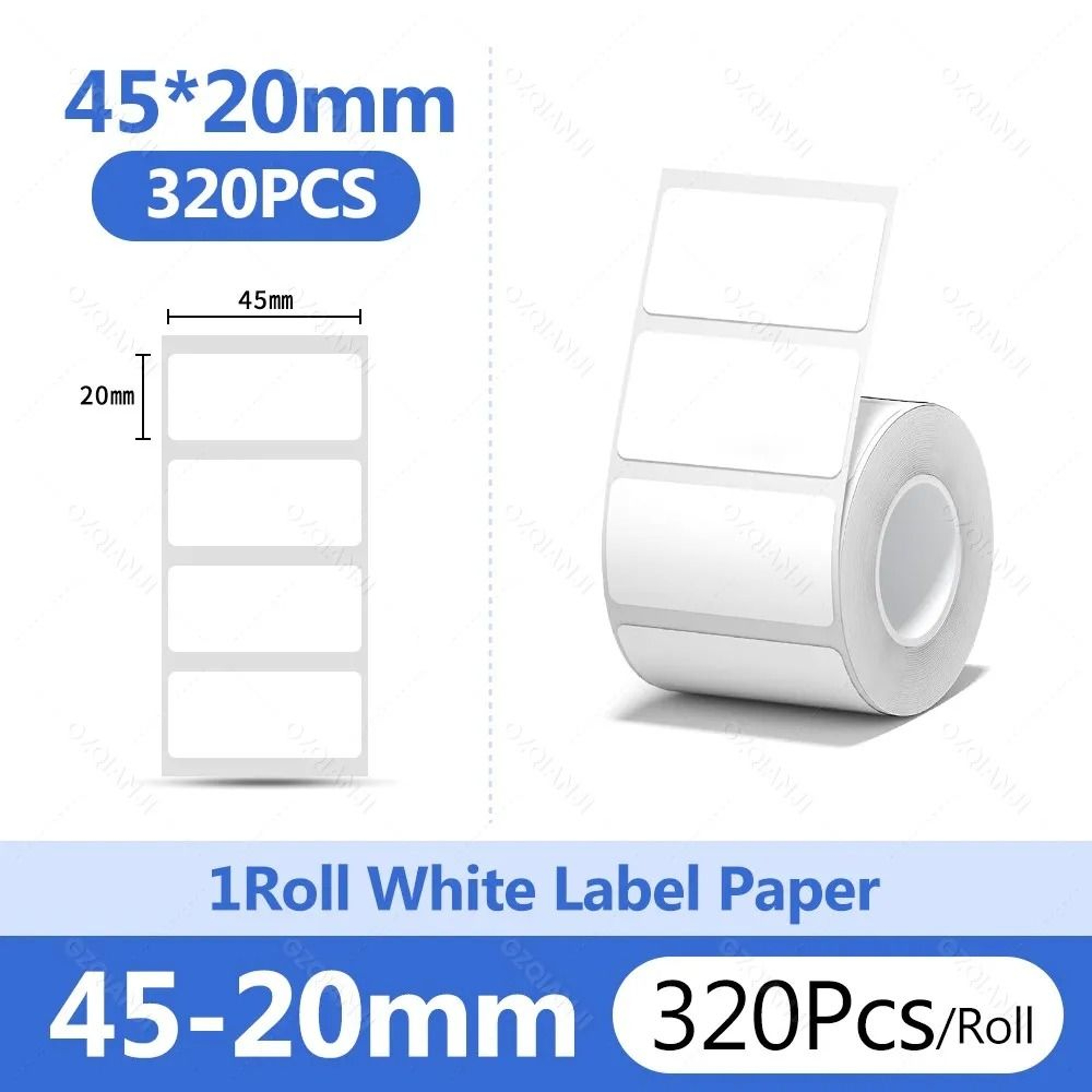 Waterproof White Thermal Label Stickers  Self Adhesive Printer Paper Refills 15