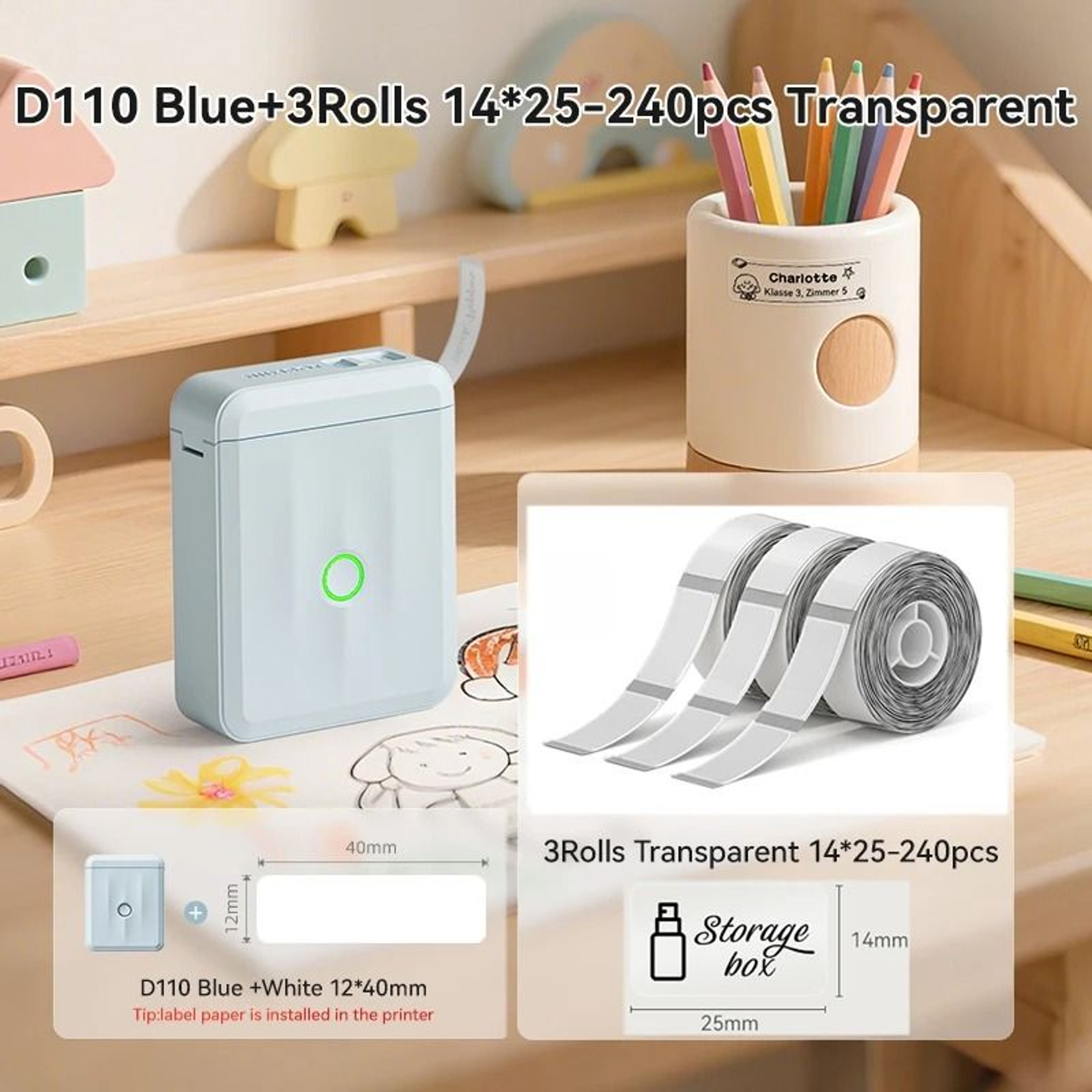 Mini Bluetooth Label Maker  Portable Inkless Sticker Printer For Home And Office 4