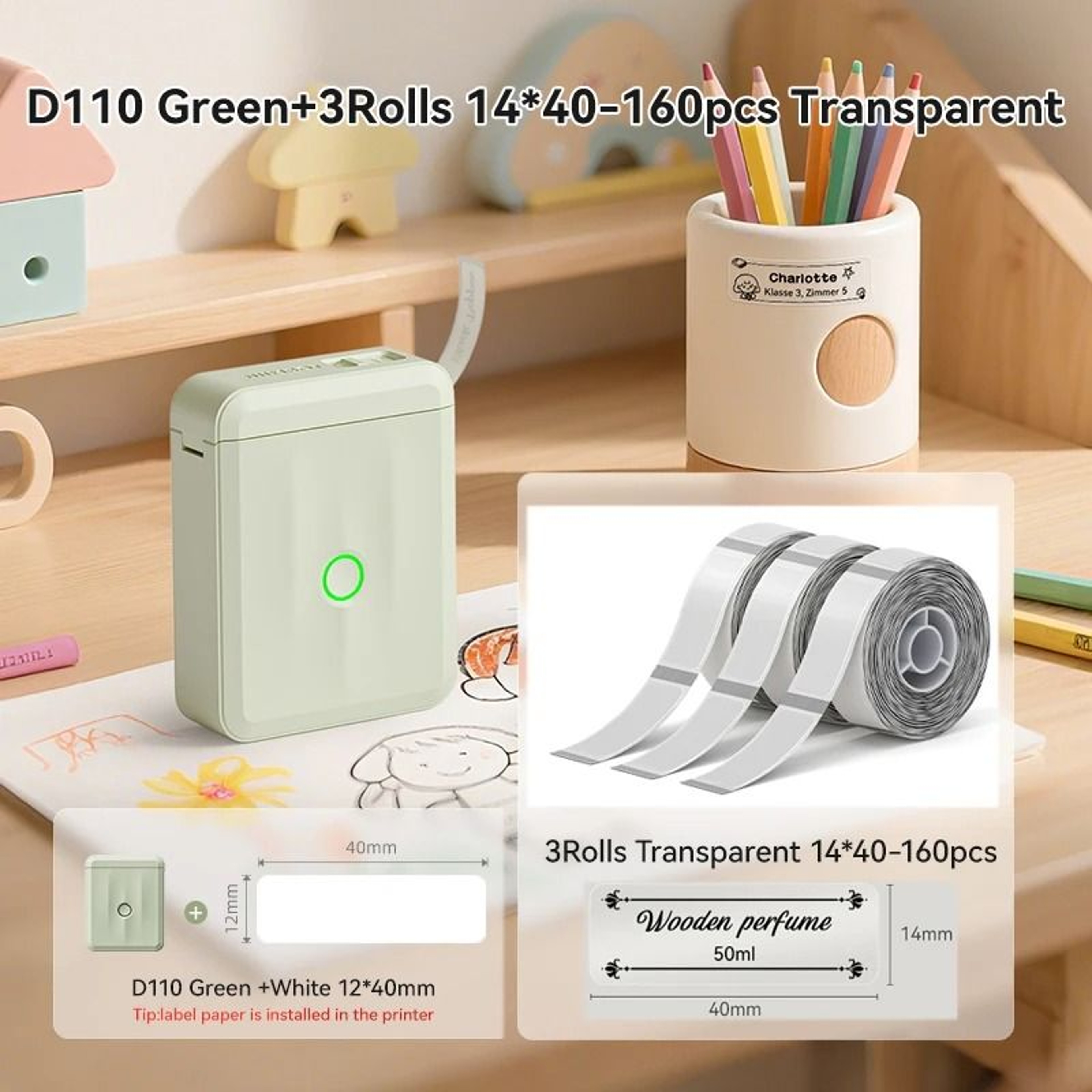 Mini Bluetooth Label Maker  Portable Inkless Sticker Printer For Home And Office 11