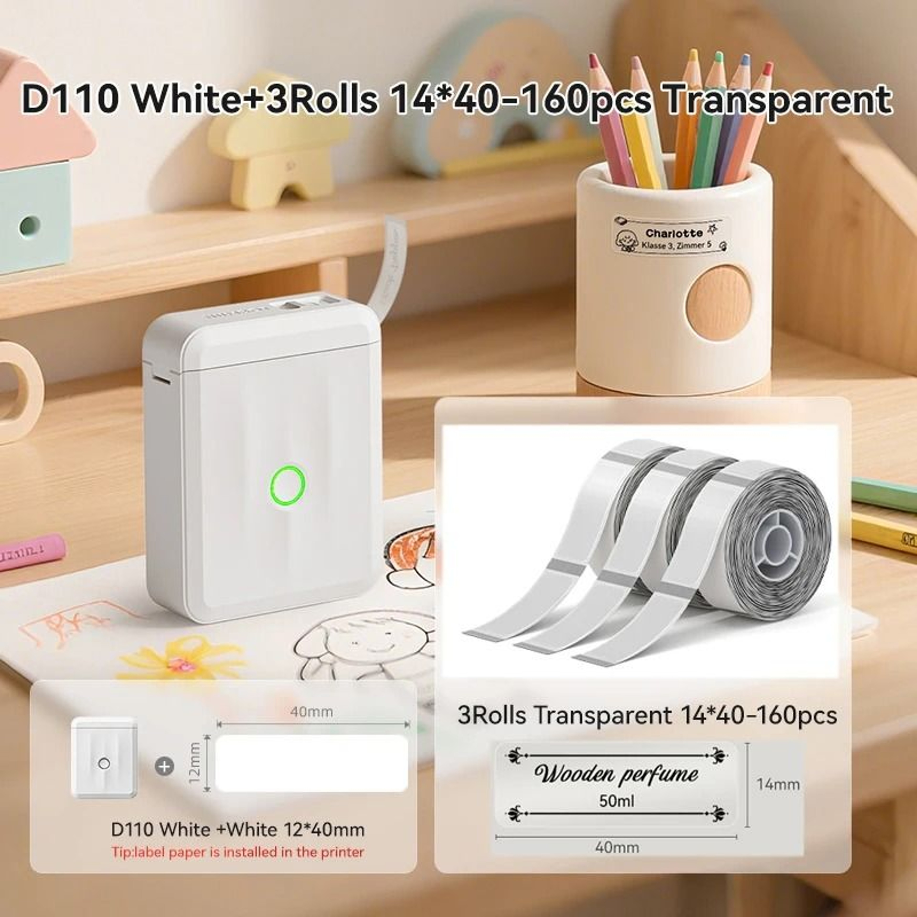 Mini Bluetooth Label Maker  Portable Inkless Sticker Printer For Home And Office 8
