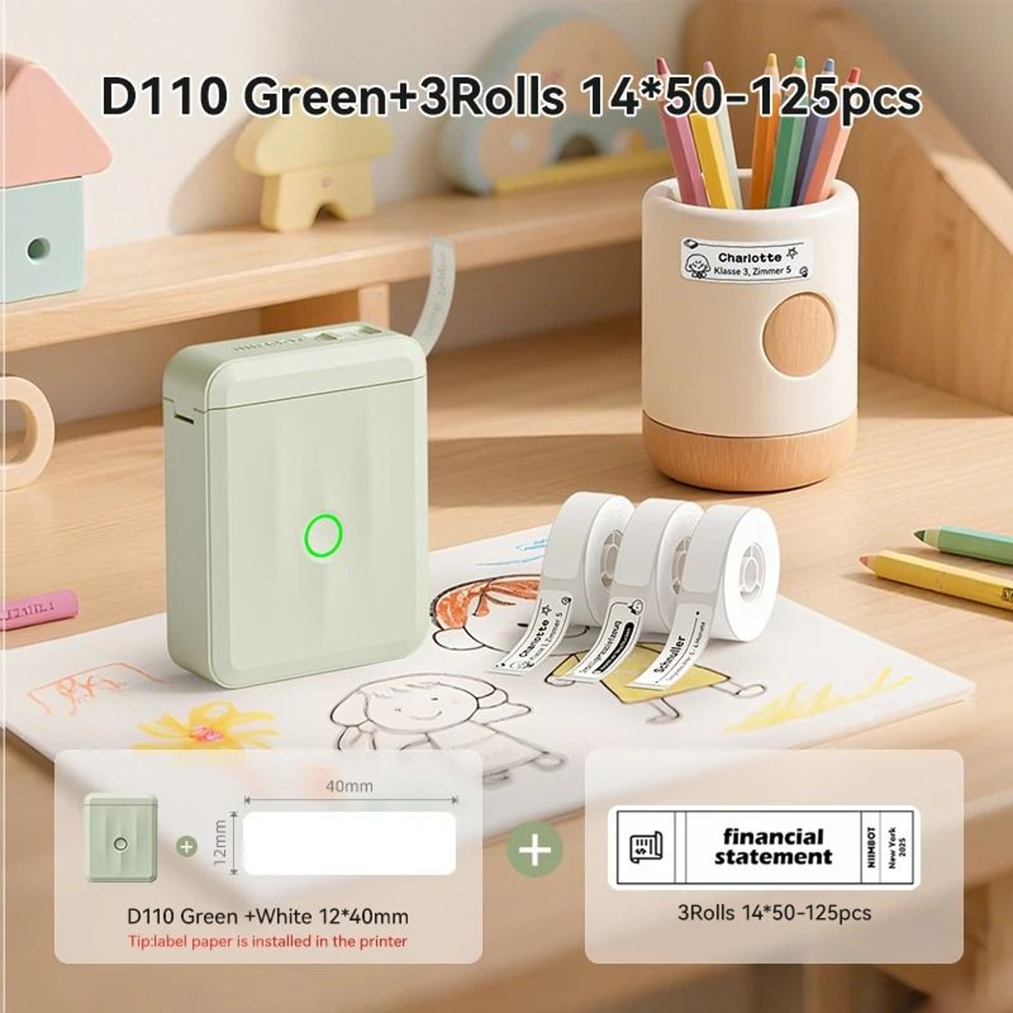 Mini Bluetooth Label Maker  Portable Inkless Sticker Printer For Home And Office 6