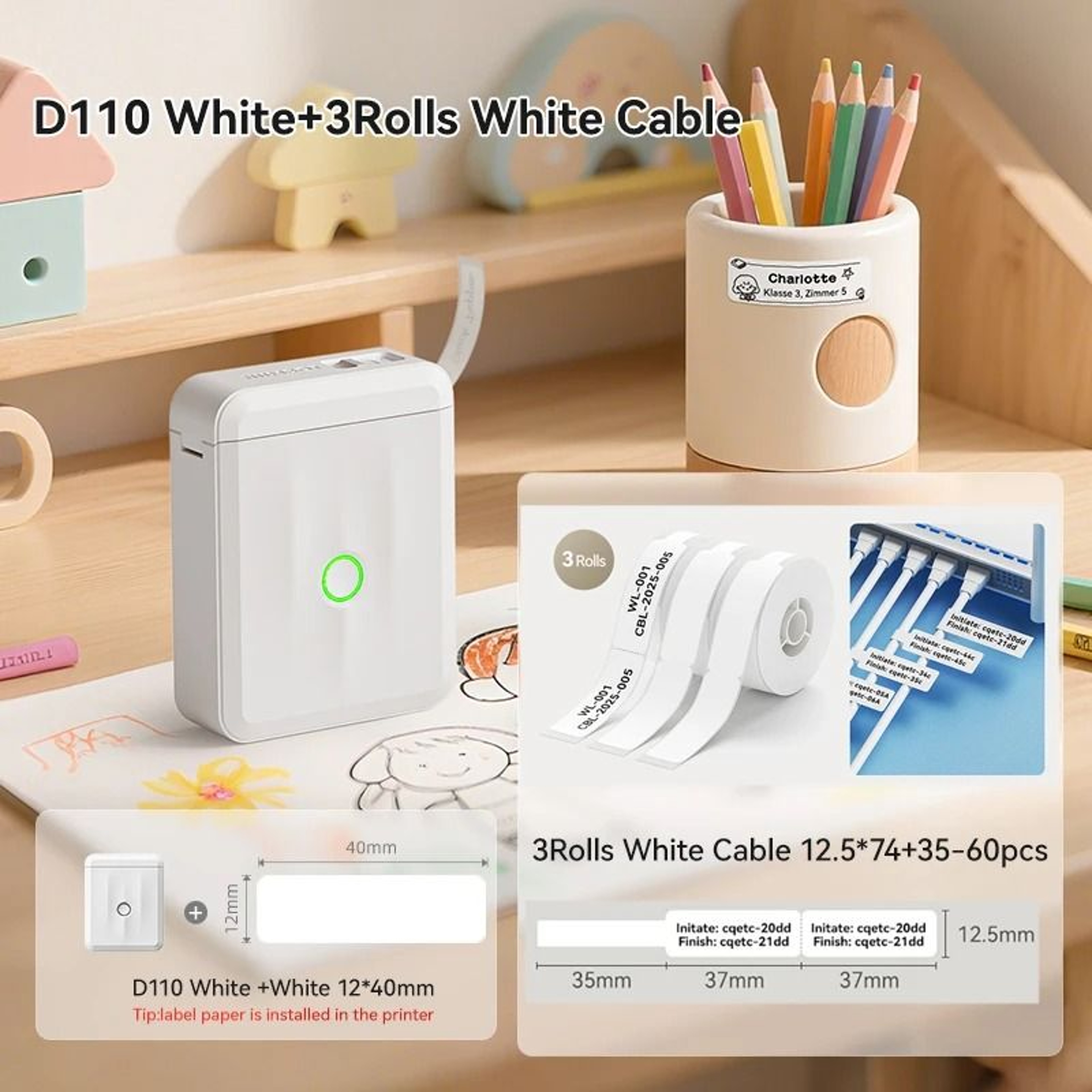 Mini Bluetooth Label Maker  Portable Inkless Sticker Printer For Home And Office 13