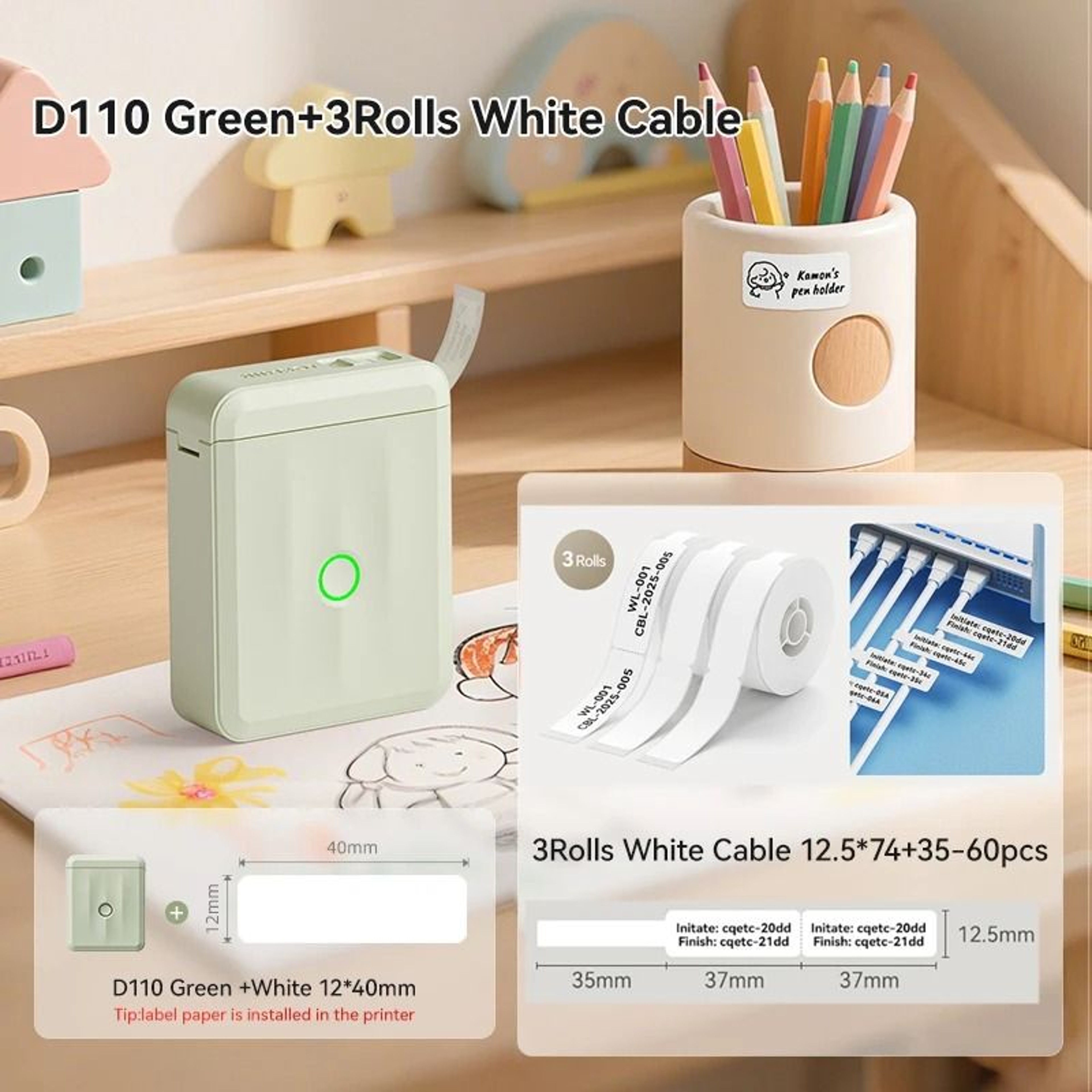 Mini Bluetooth Label Maker  Portable Inkless Sticker Printer For Home And Office 2