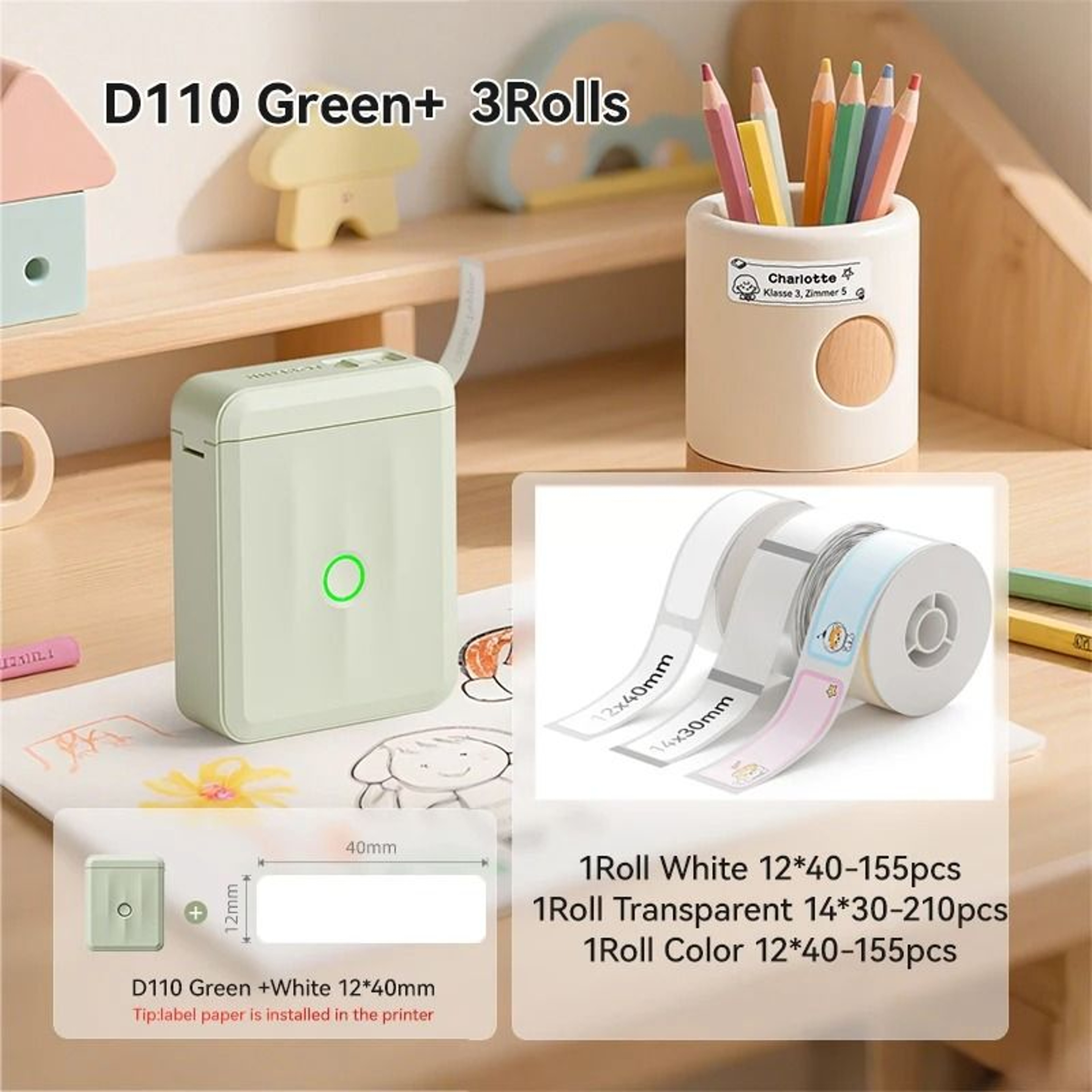 Mini Bluetooth Label Maker  Portable Inkless Sticker Printer For Home And Office 18