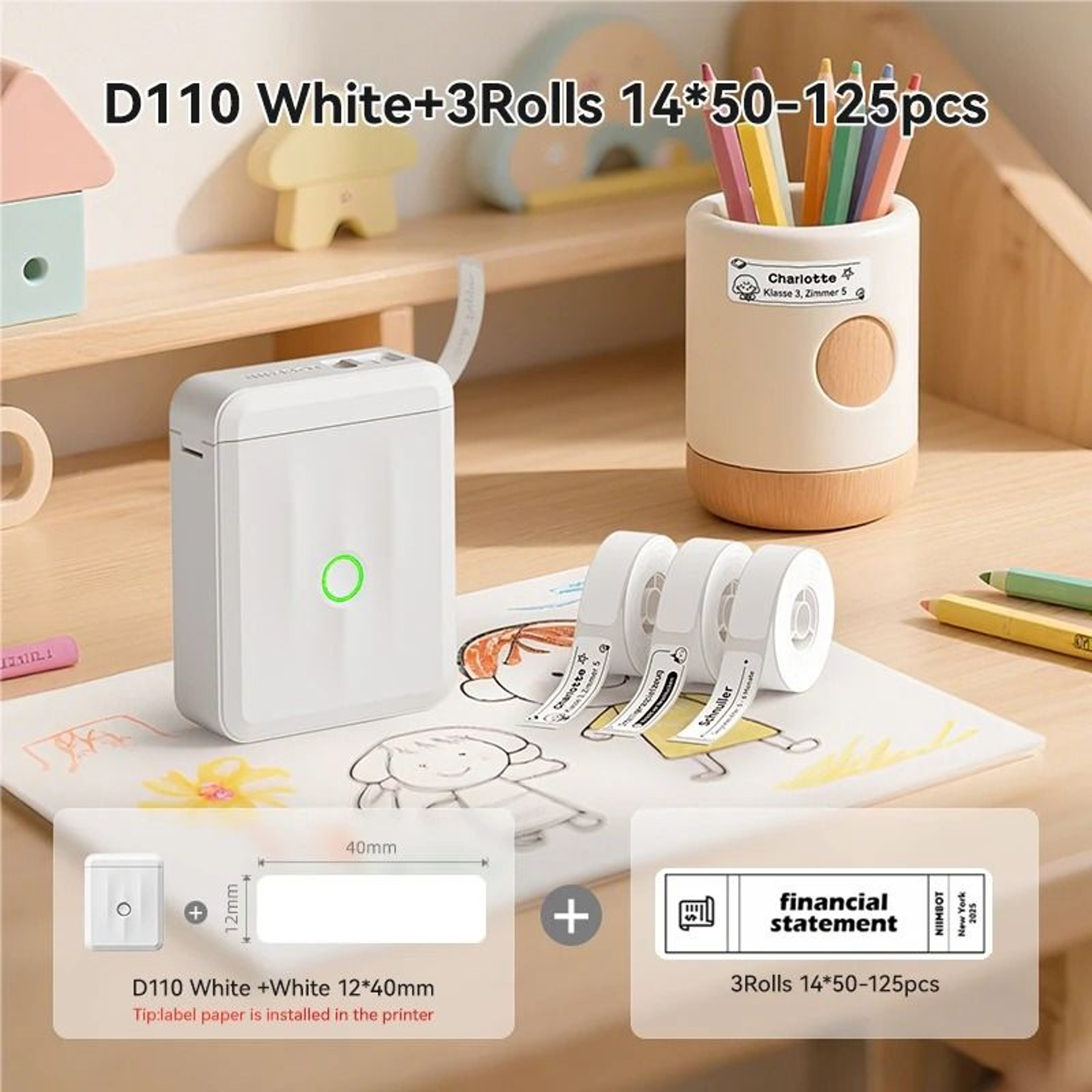 Mini Bluetooth Label Maker  Portable Inkless Sticker Printer For Home And Office 20