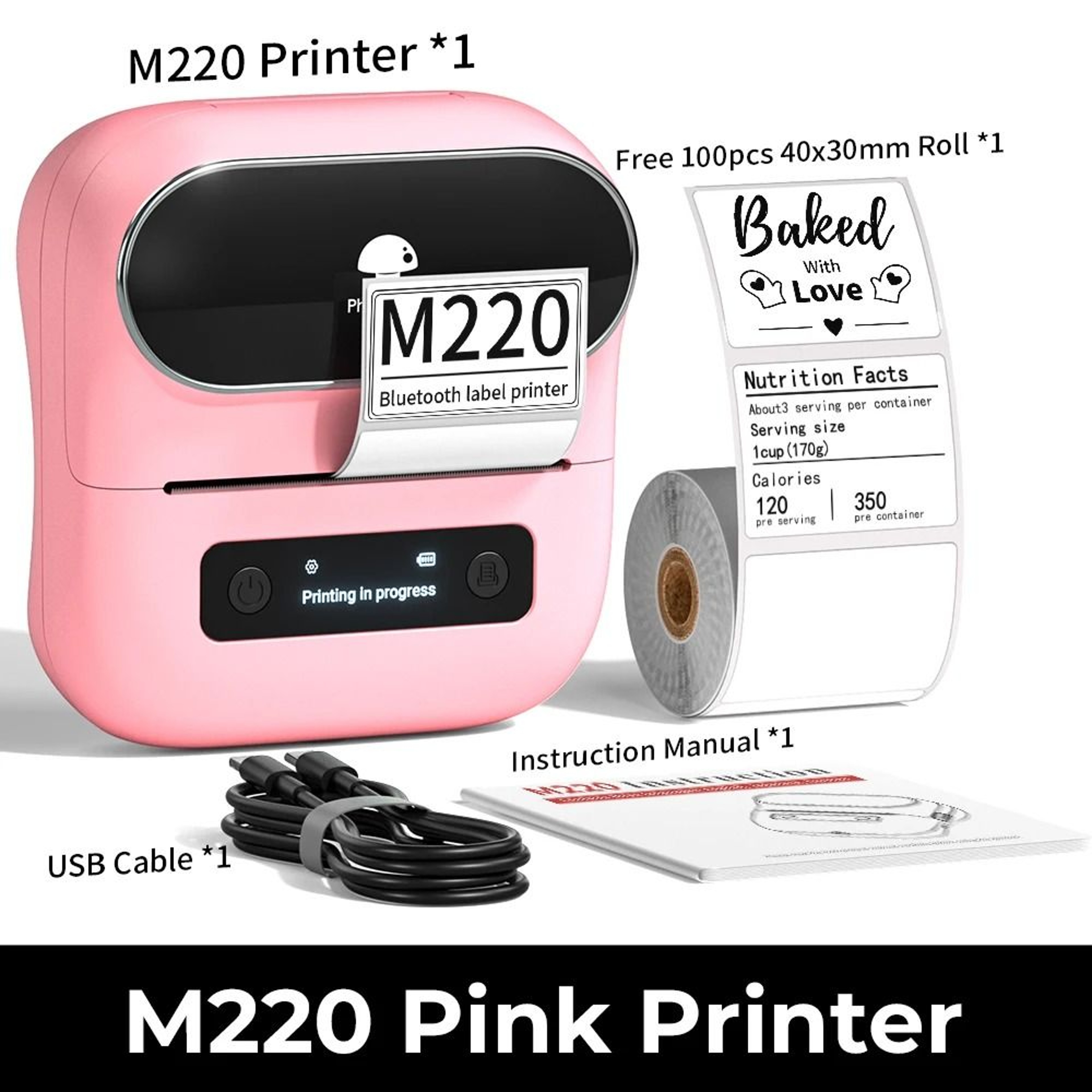 Portable Bluetooth Thermal Label Printer  Inkless Barcode And Price Tag Maker 0