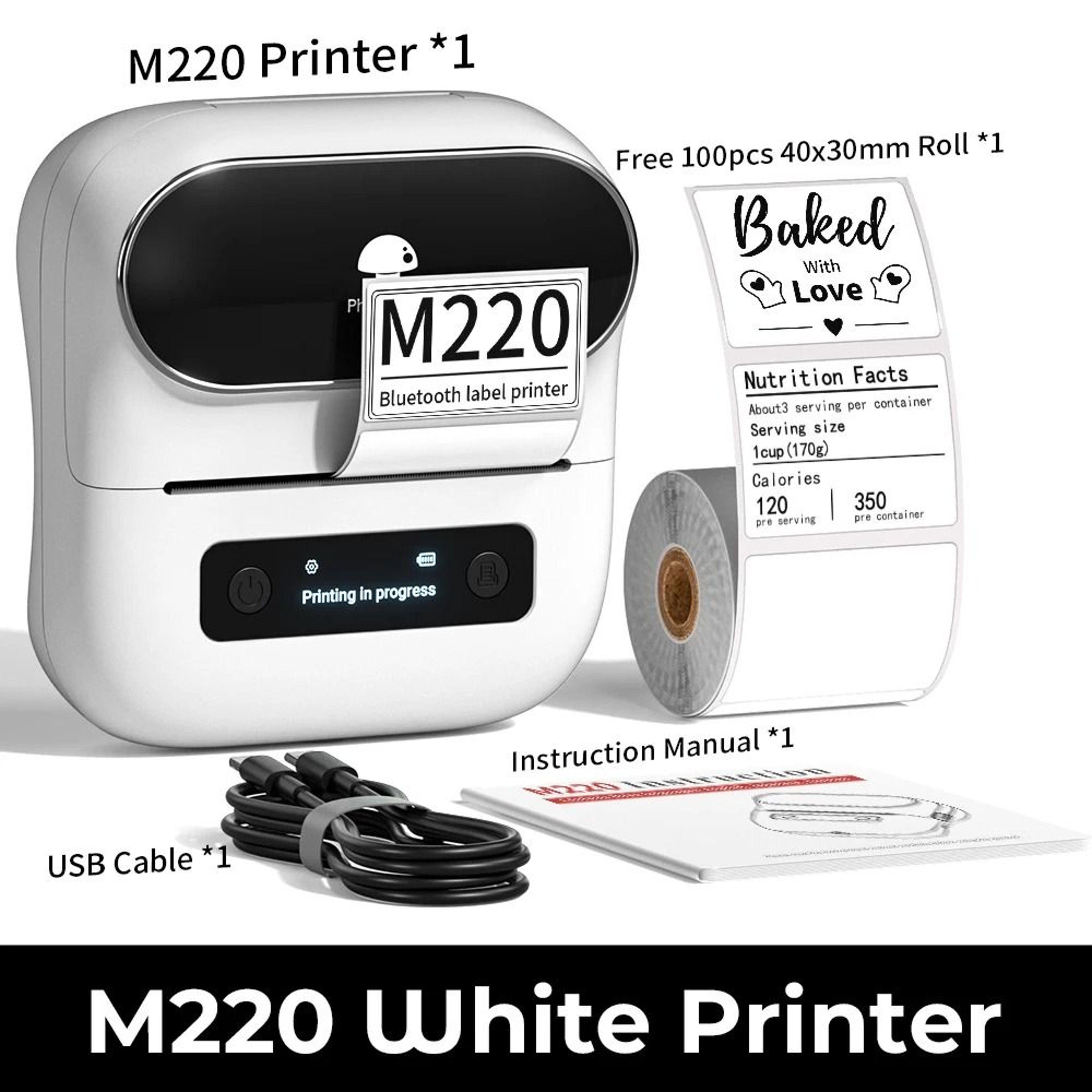 Portable Bluetooth Thermal Label Printer  Inkless Barcode And Price Tag Maker 8