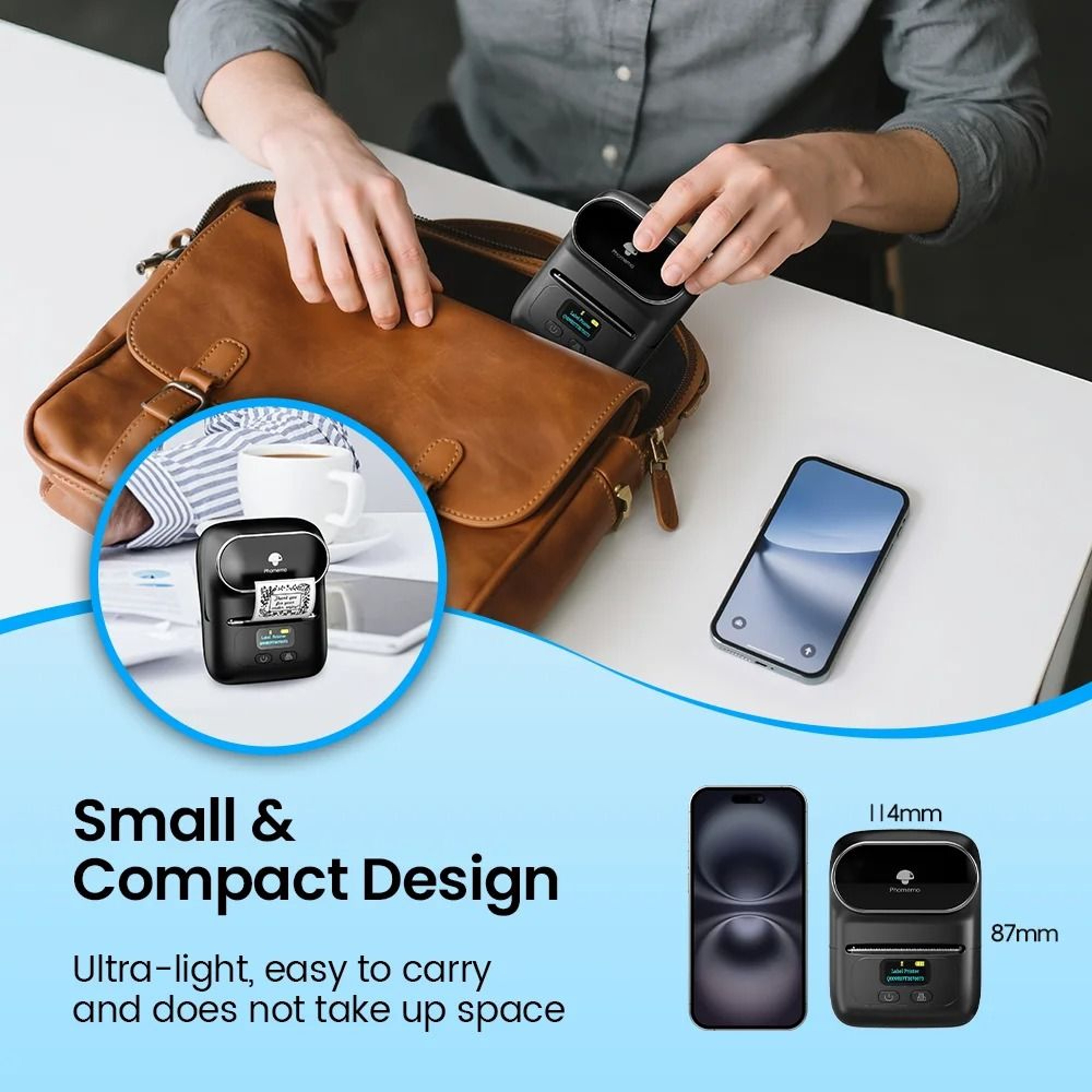 Portable Bluetooth Thermal Label Printer  Inkless Barcode And Price Tag Maker 14