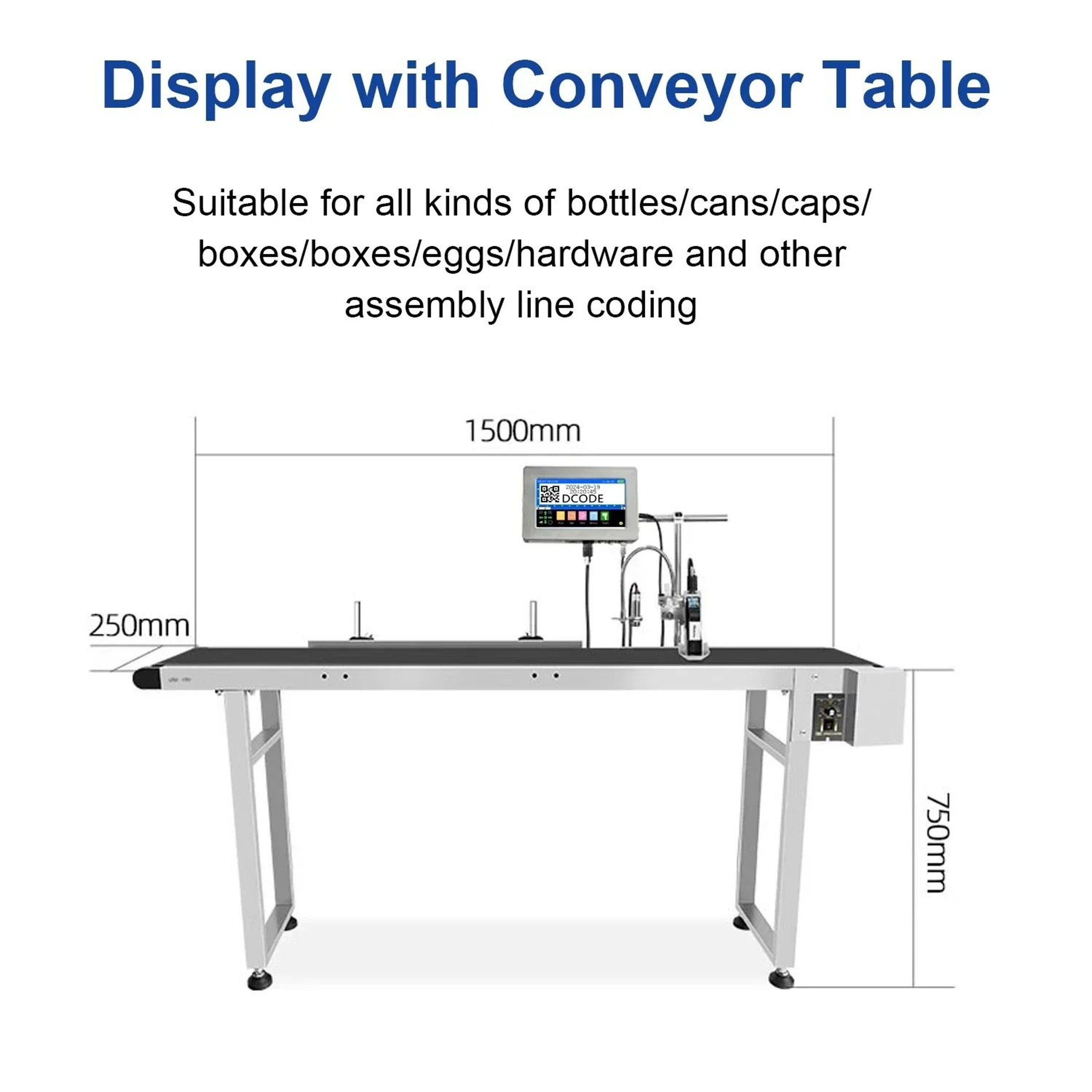 Automatic Industrial Inkjet Printer  127mm254mm Date And Batch Coding Machine 5