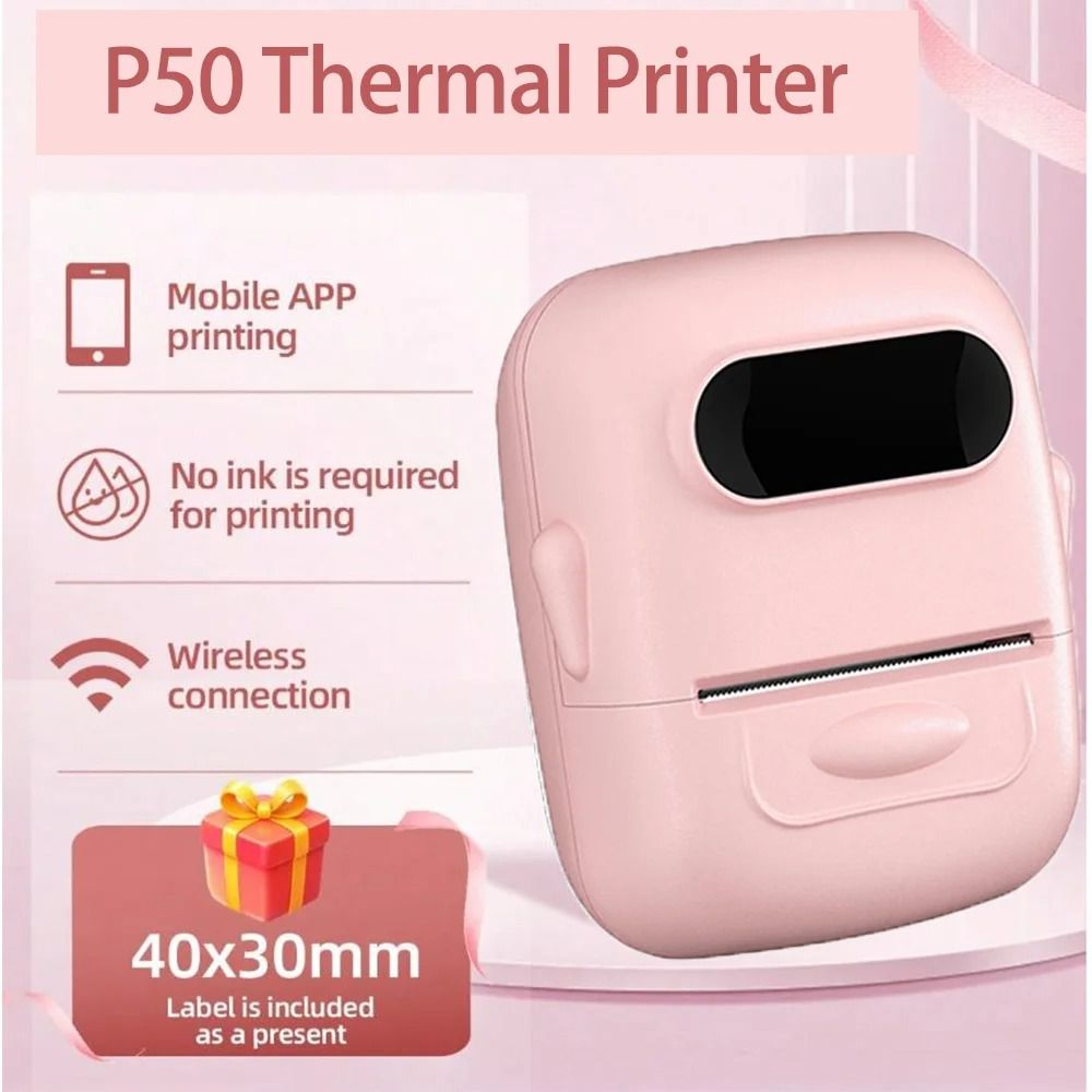 P50 Creative Label Studio  Bluetooth Thermal Sticker Printer For Custom Labels 16