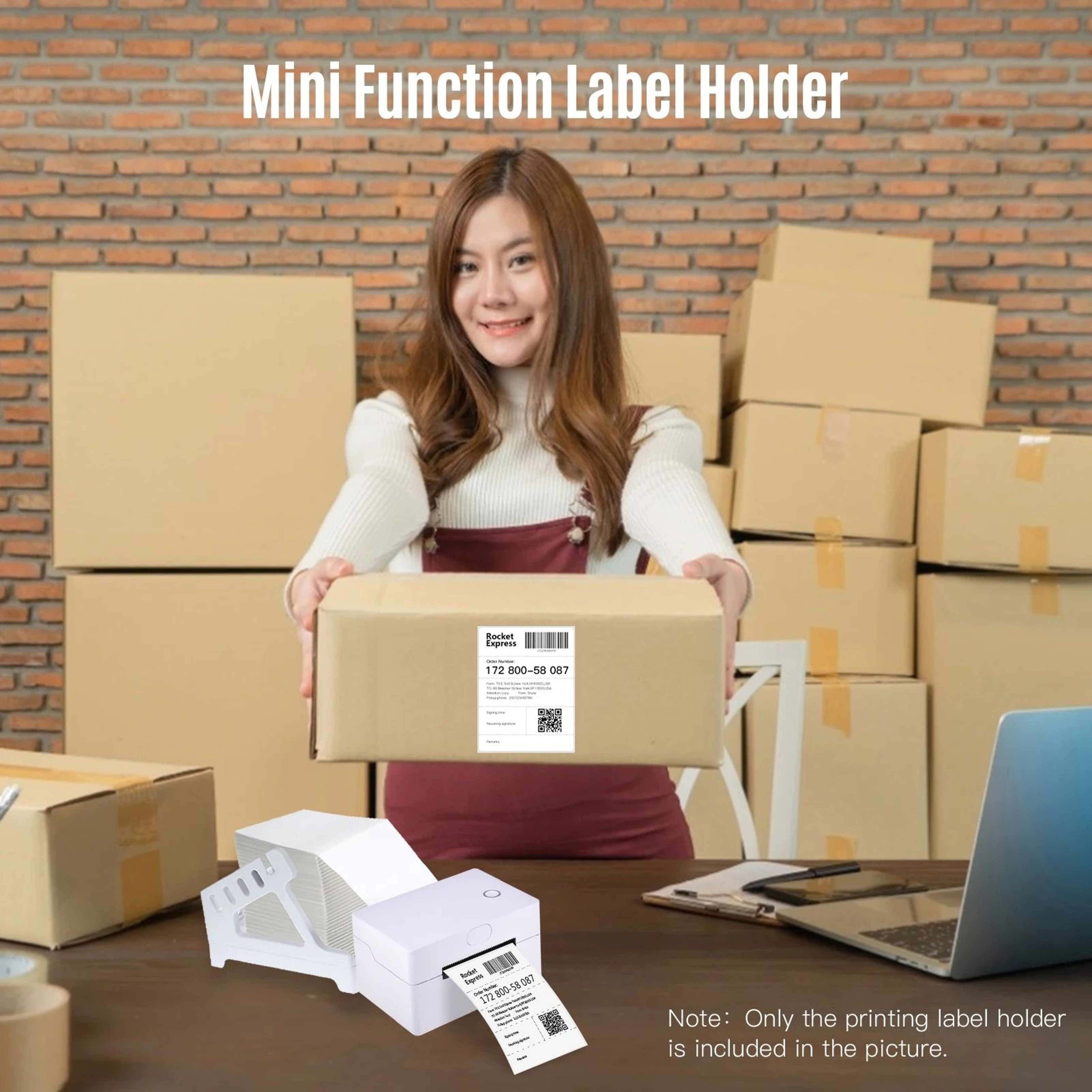 ShipFlow 2in1 Shipping Label Holder  Desktop Thermal Label Roll And Fanfold Organizer 5