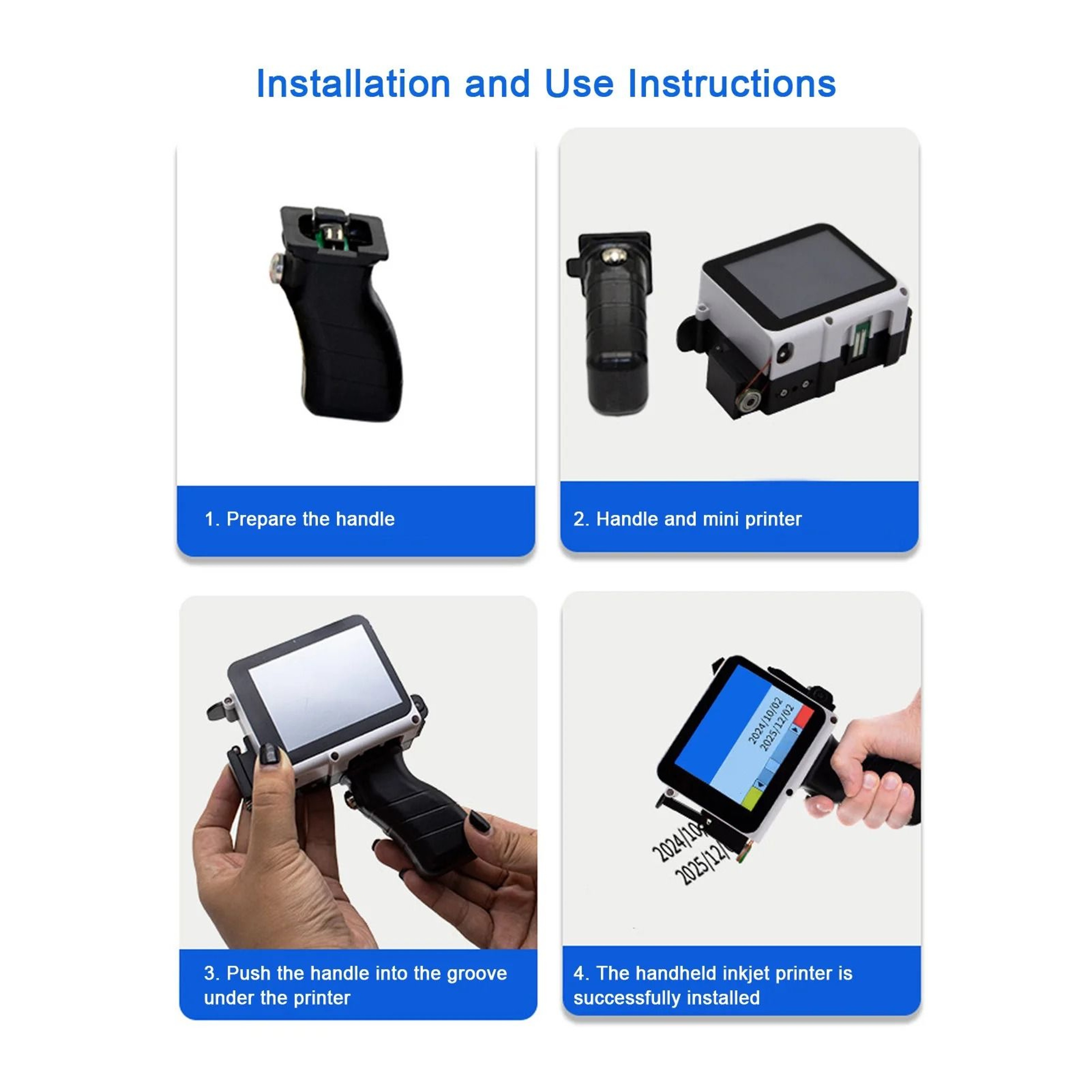 CodeSwift 127mm Handheld Inkjet Printer  Portable Date And Barcode Coding Machine 4
