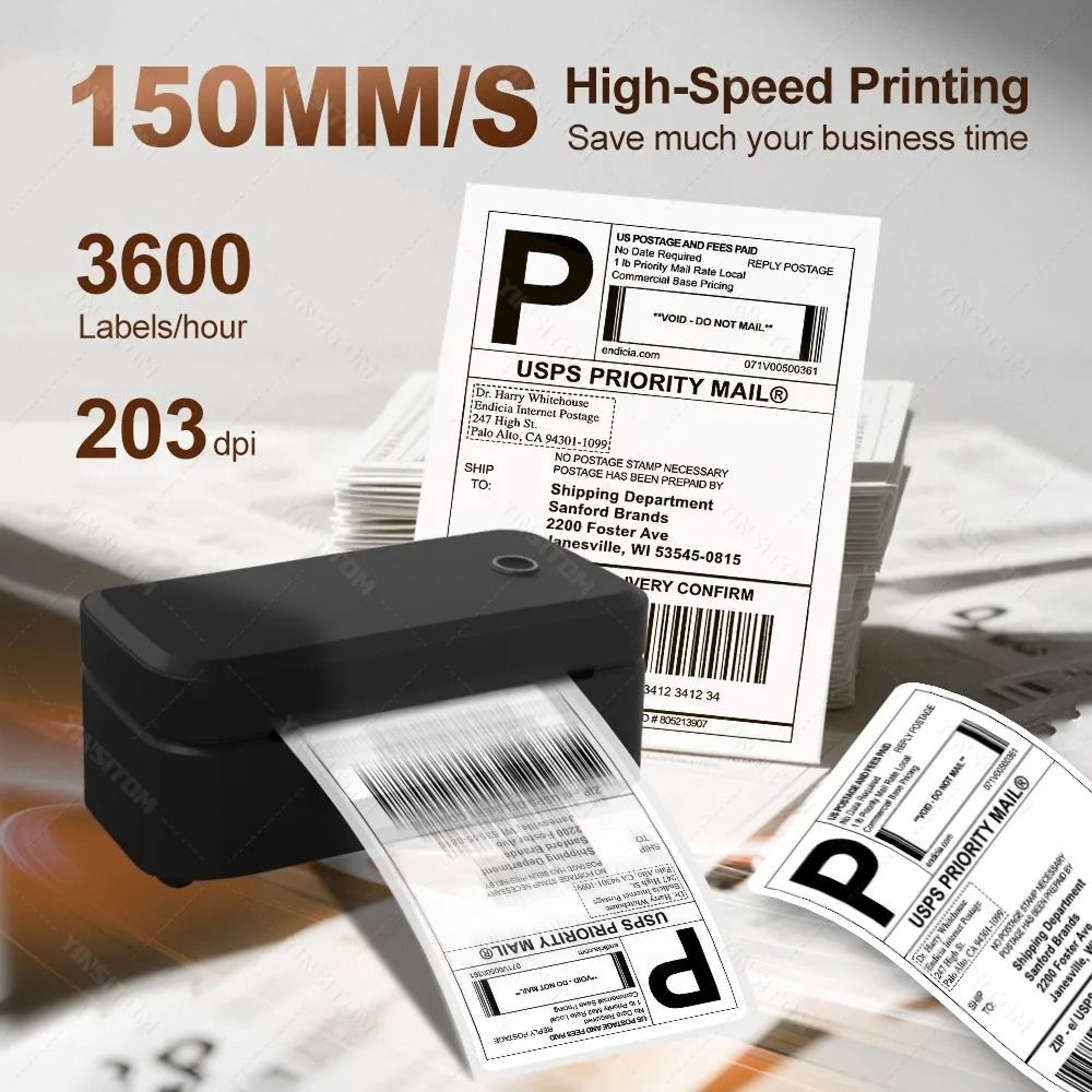 X4 ParcelFlow Pro  Bluetooth 4x6 Shipping Label Printer With Automatic Label Detection 0