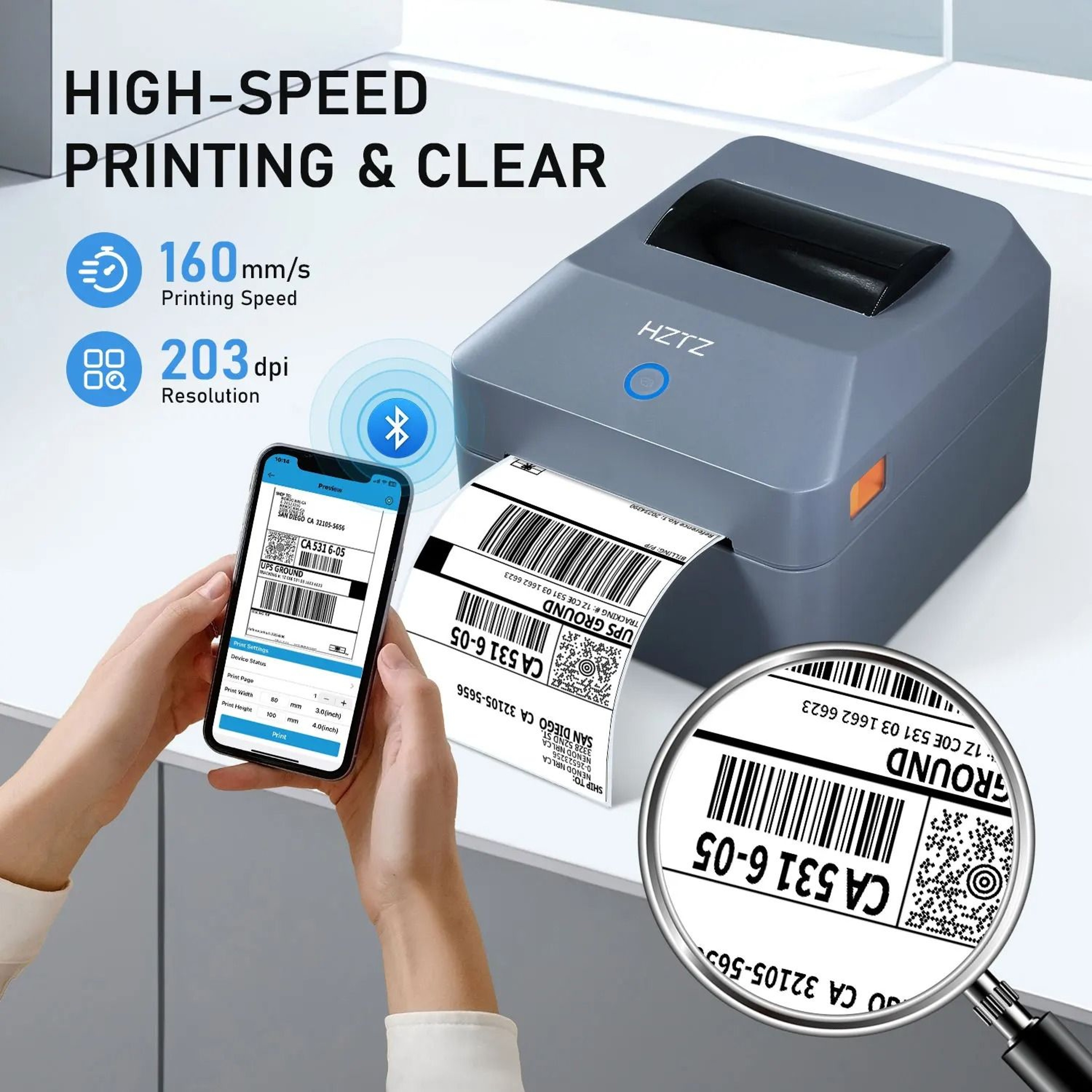 T40 ShipReady Pro  4x6 Bluetooth Shipping And Barcode Label Printer 6
