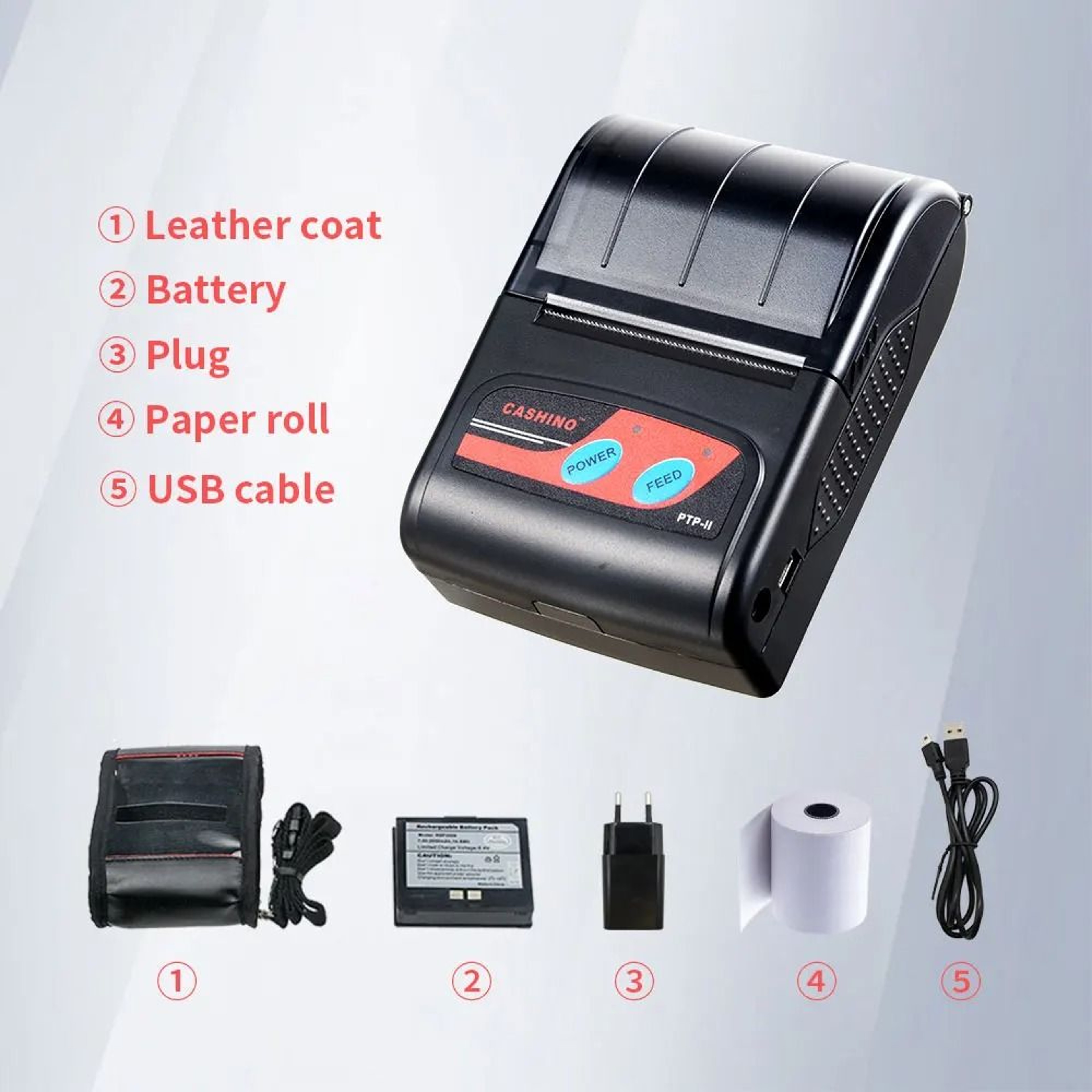 PTPII PocketPay 58mm Bluetooth Receipt Printer  Portable Wireless POS Printer 6