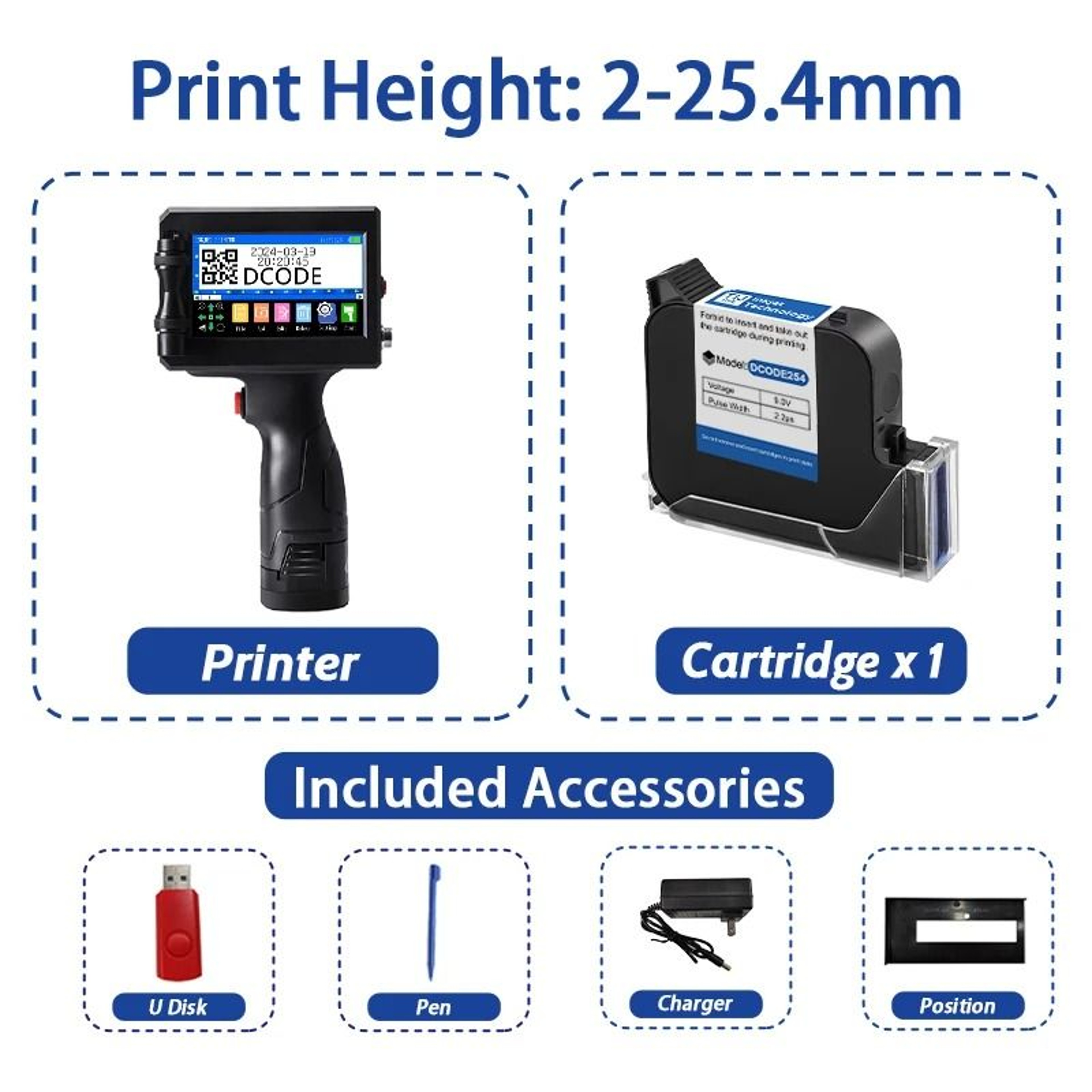 1750PLUS VersaCode Pro  Handheld Inkjet Printer For Date And Barcode Coding 4