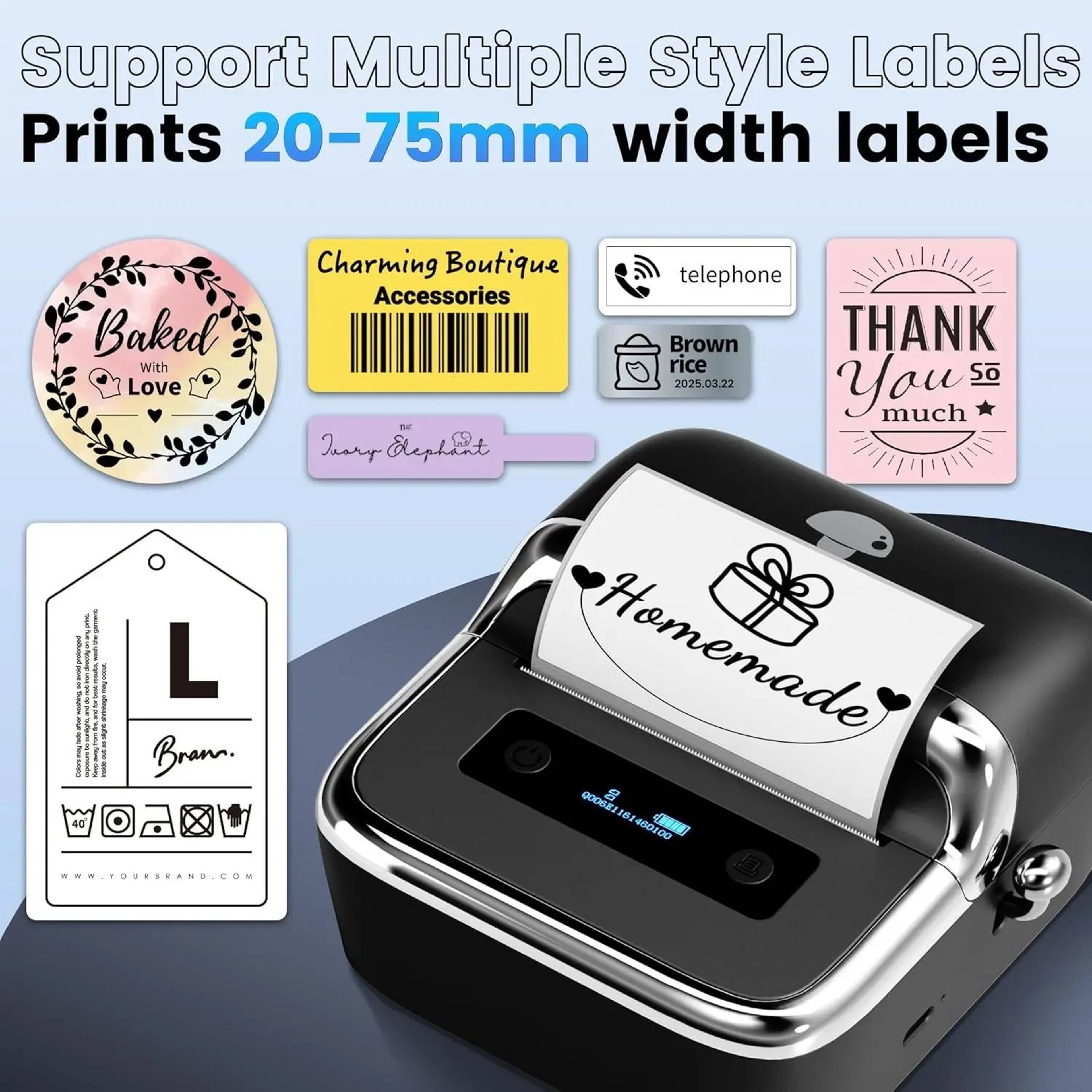 M250 LabelVerse Pro  75mm Bluetooth Barcode And Thermal Sticker Printer 0