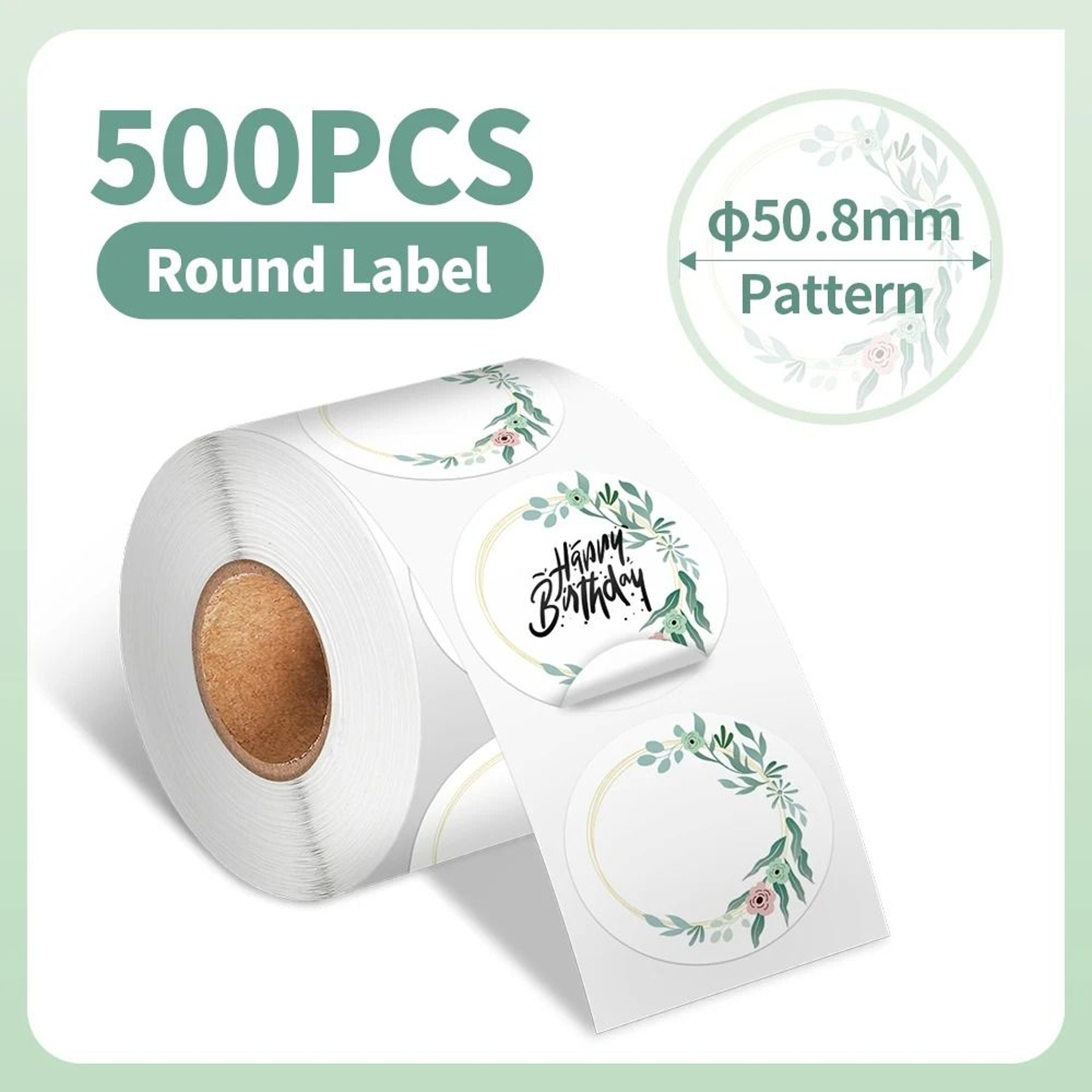 CircleGlow Waterproof Thermal Labels  Round Adhesive Sticker Refills For Product Packaging 7