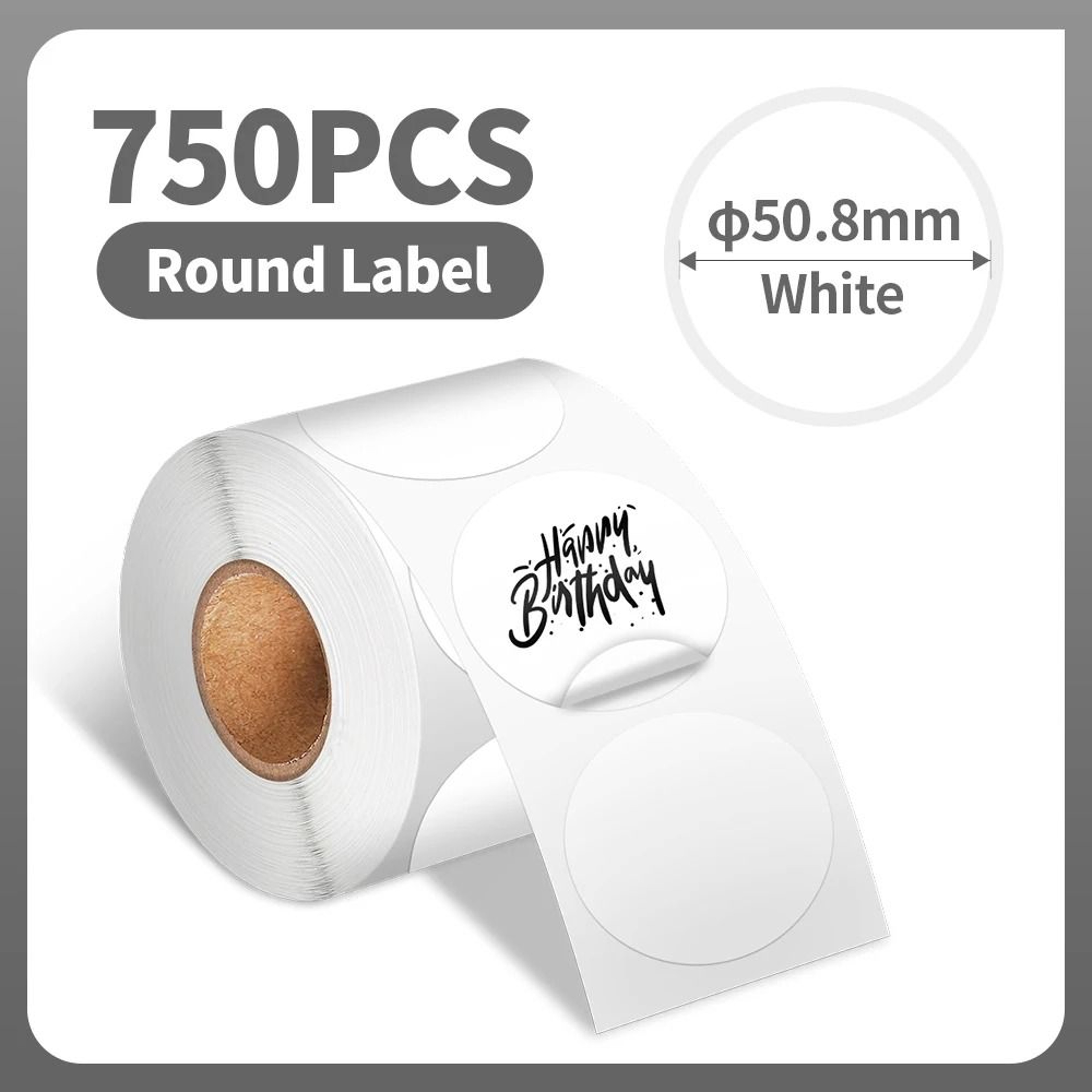 CircleGlow Waterproof Thermal Labels  Round Adhesive Sticker Refills For Product Packaging 11