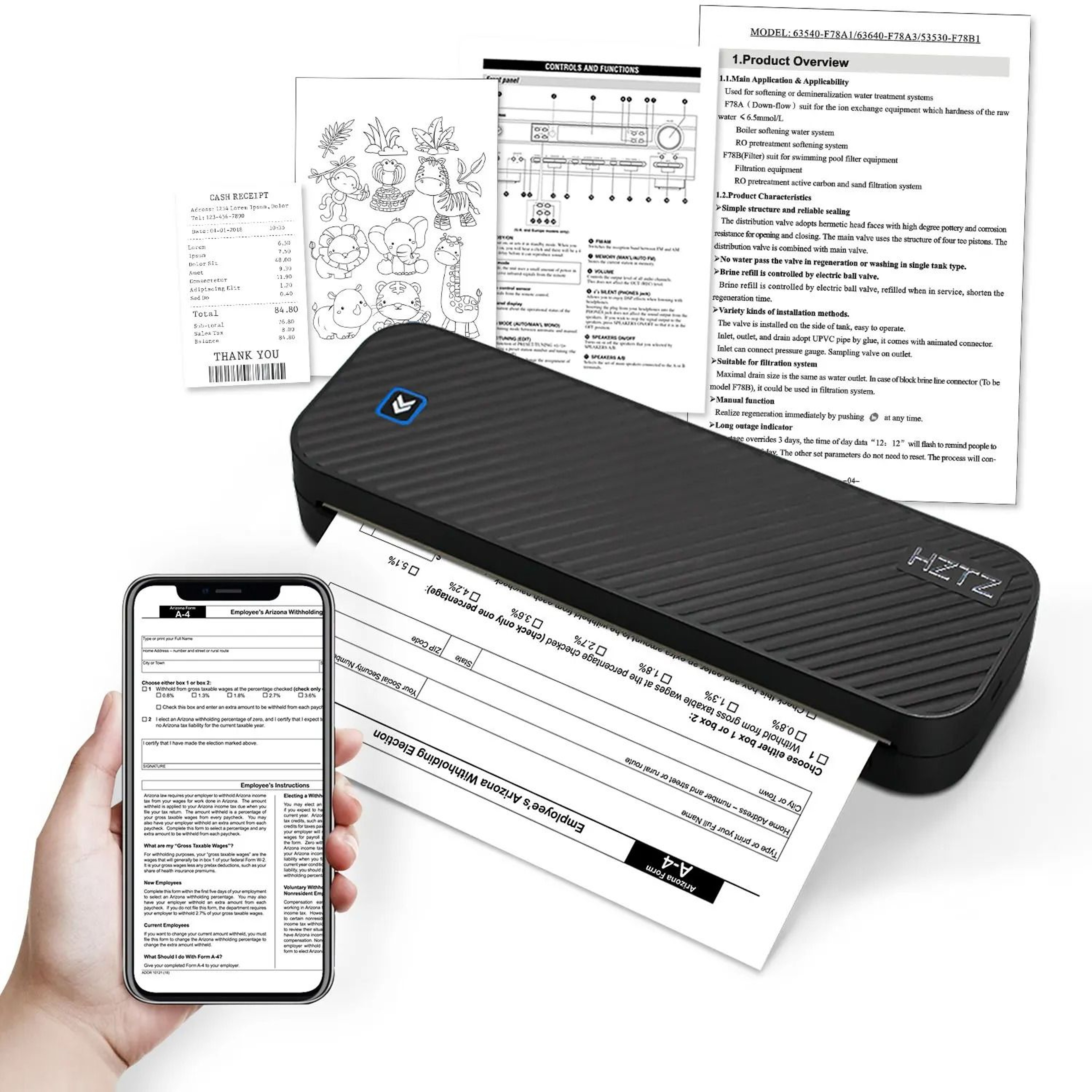 DocWander A4 Wireless Printer  Portable Bluetooth Inkless Document Printer 10