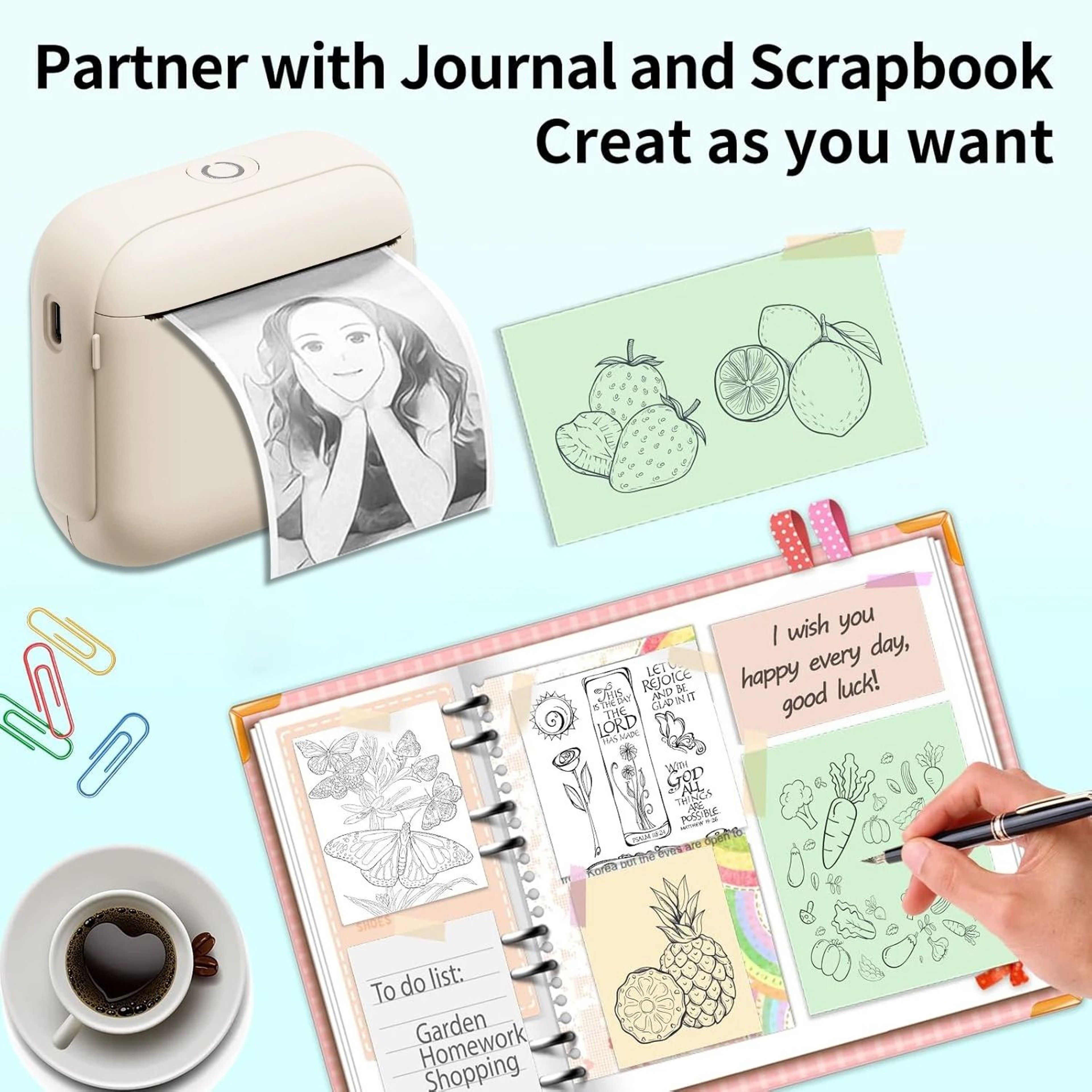 DoodleSnap Pocket Printer  Mini Bluetooth Photo And Sticker Maker 14