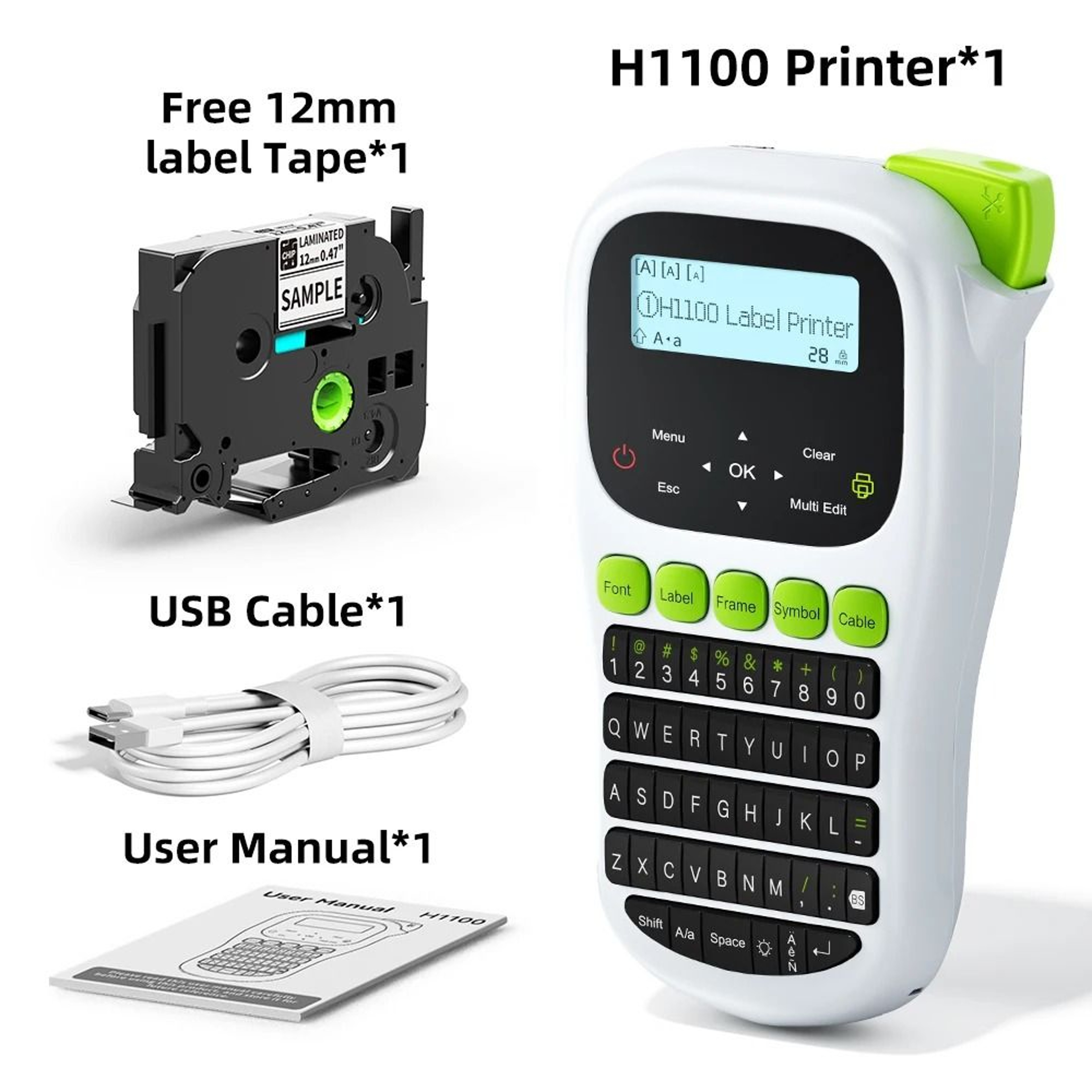 Handheld Inkless Label Maker With Backlit Screen And Keyboard 3
