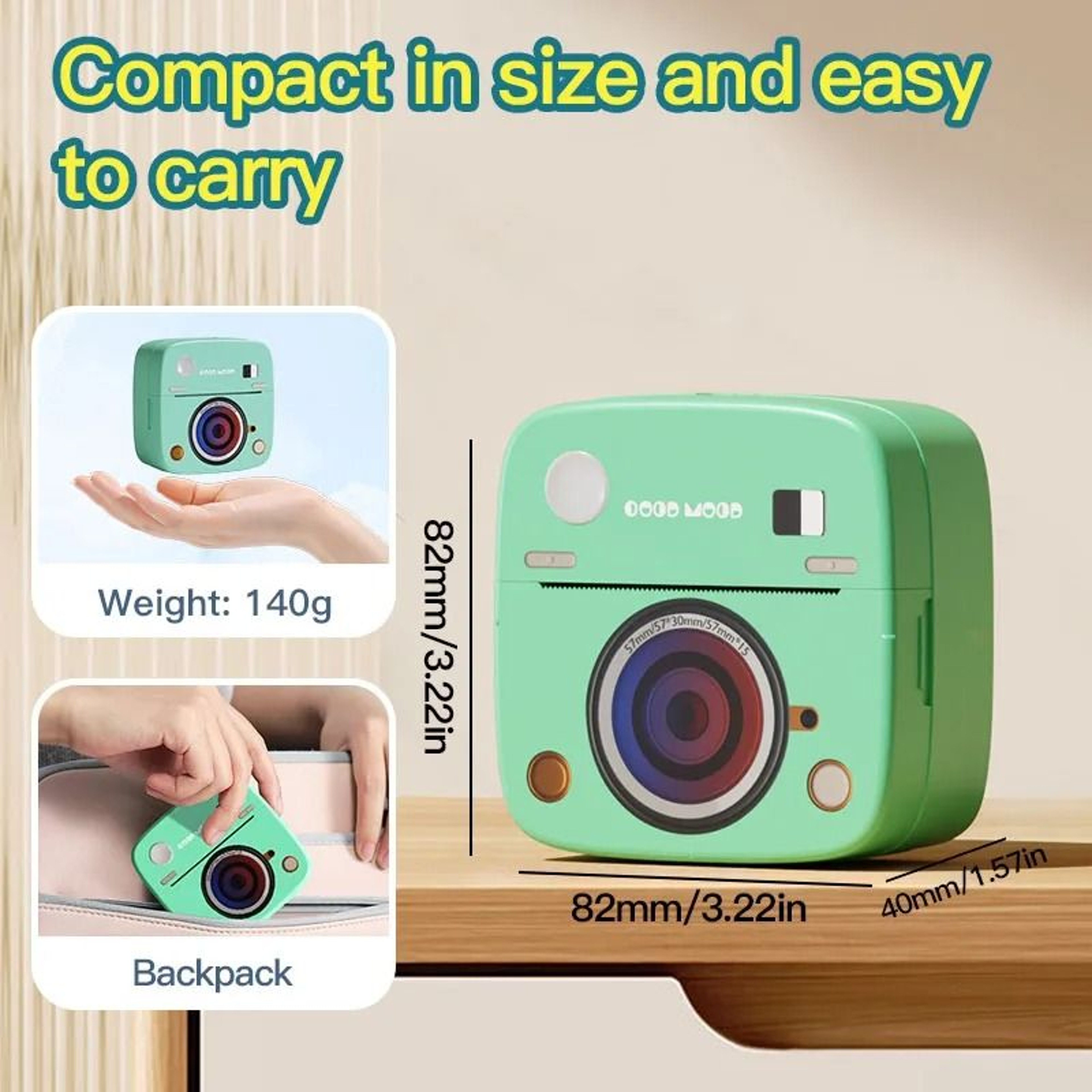 Snap Nest Mini Bluetooth Printer  Wireless Photo Sticker And Kitchen Label Maker 5