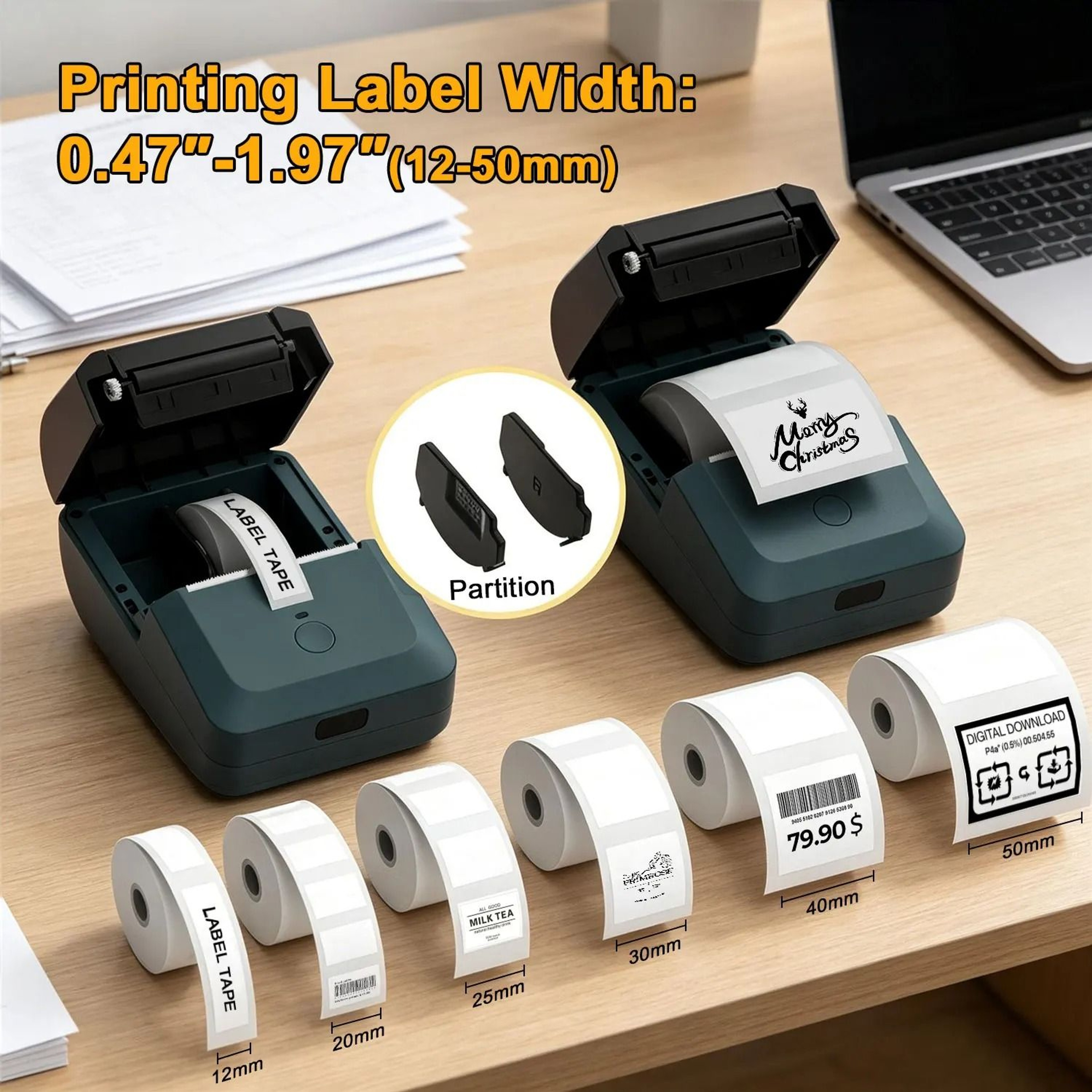LabelSync Smart Printer  Compact Bluetooth Thermal Sticker Maker With Auto Detection 4