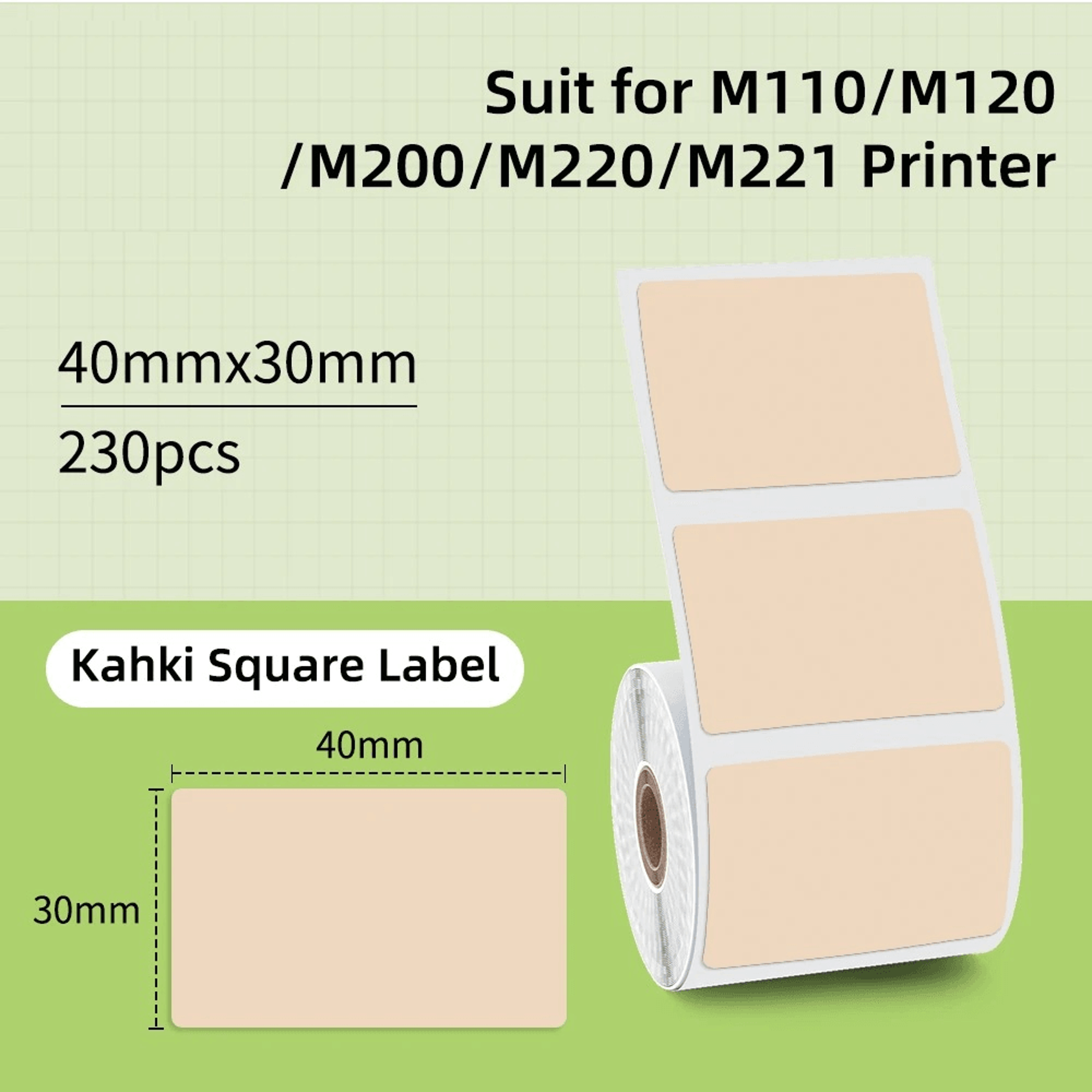 ShapeNest Thermal Sticker Labels  Waterproof Round And Square Adhesive Paper Refills 24