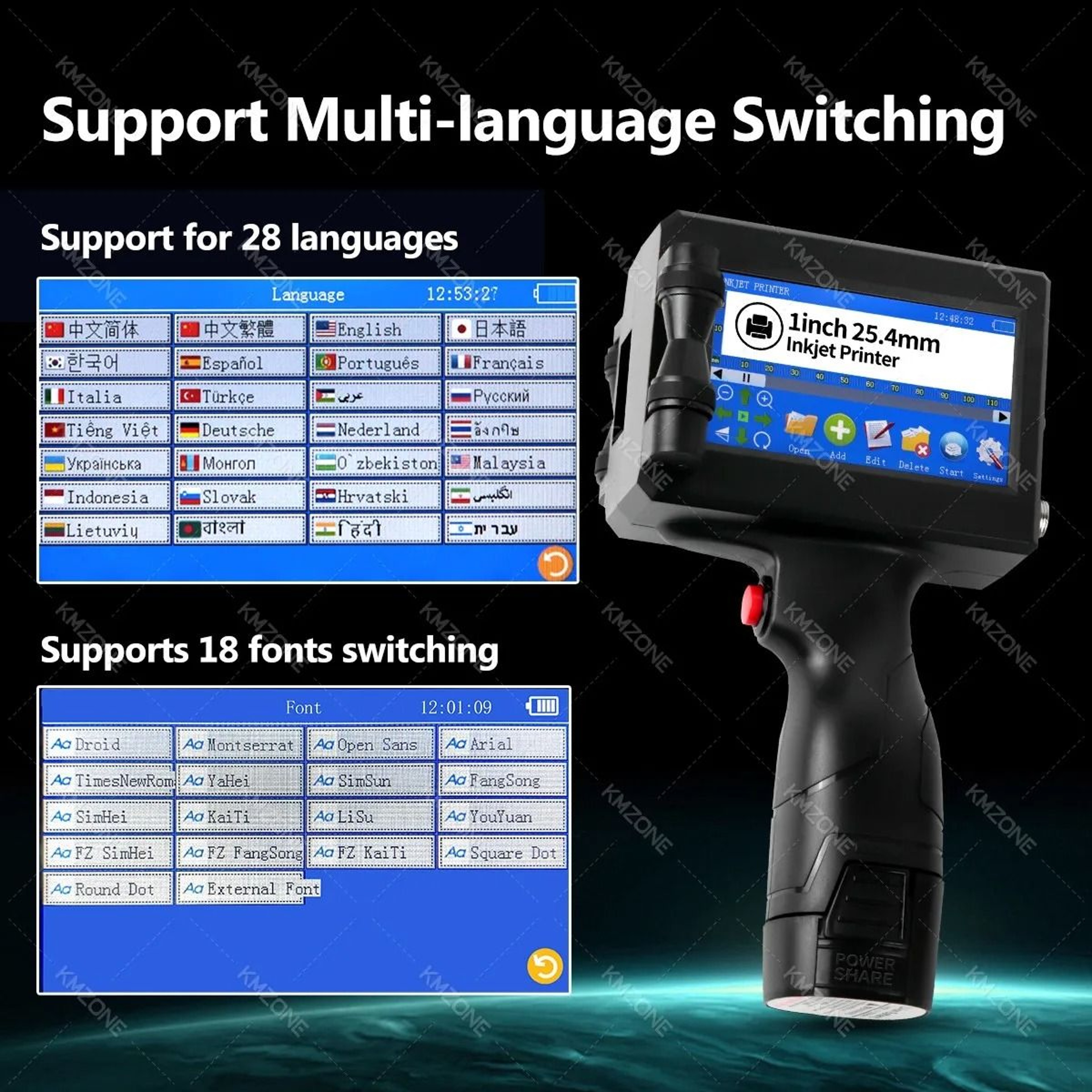 MetalMark Precision Handheld Inkjet Printer  254mm Portable Date And Barcode Coder 3