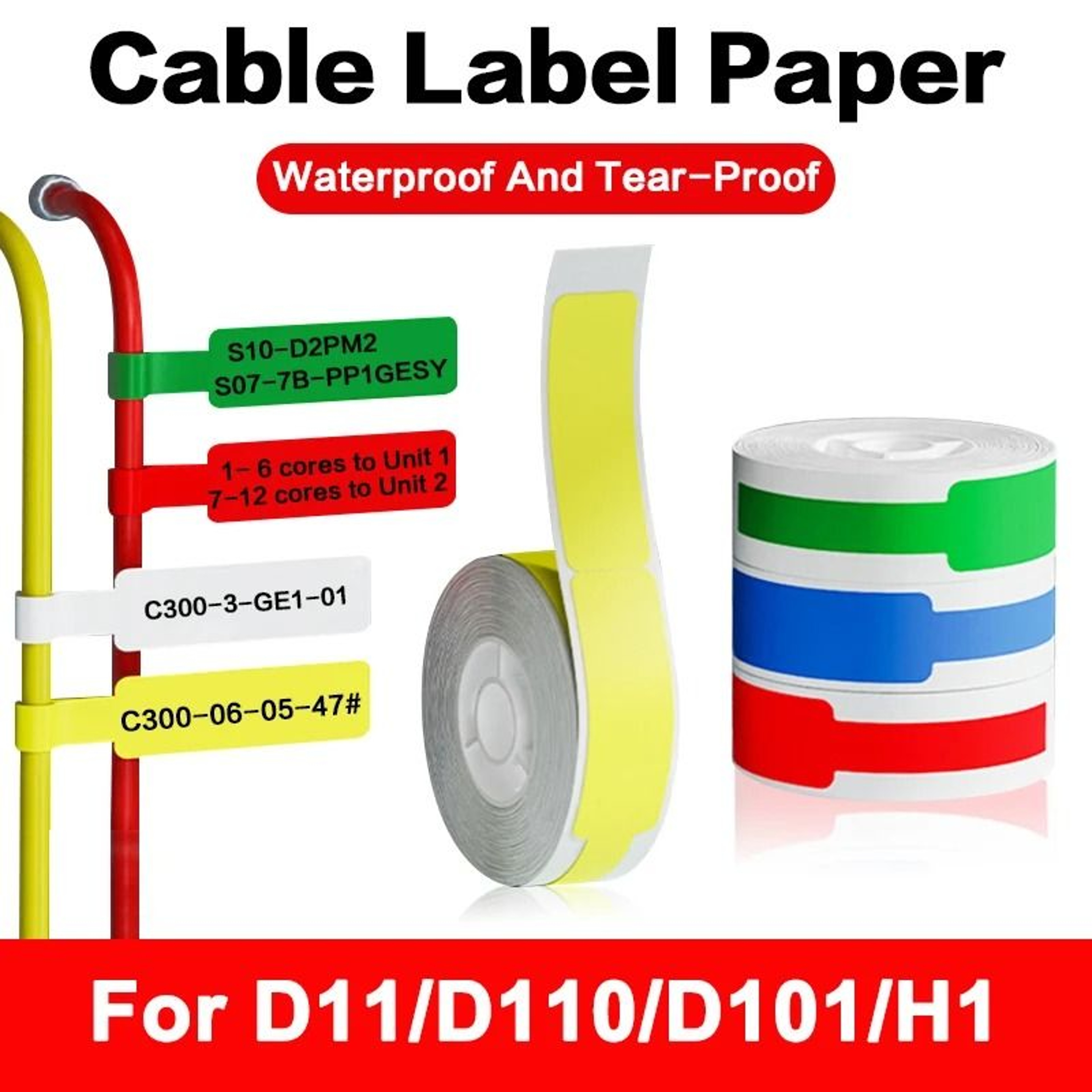 Niimbot Waterproof Cable Label Stickers For Easy Wire Organization 0