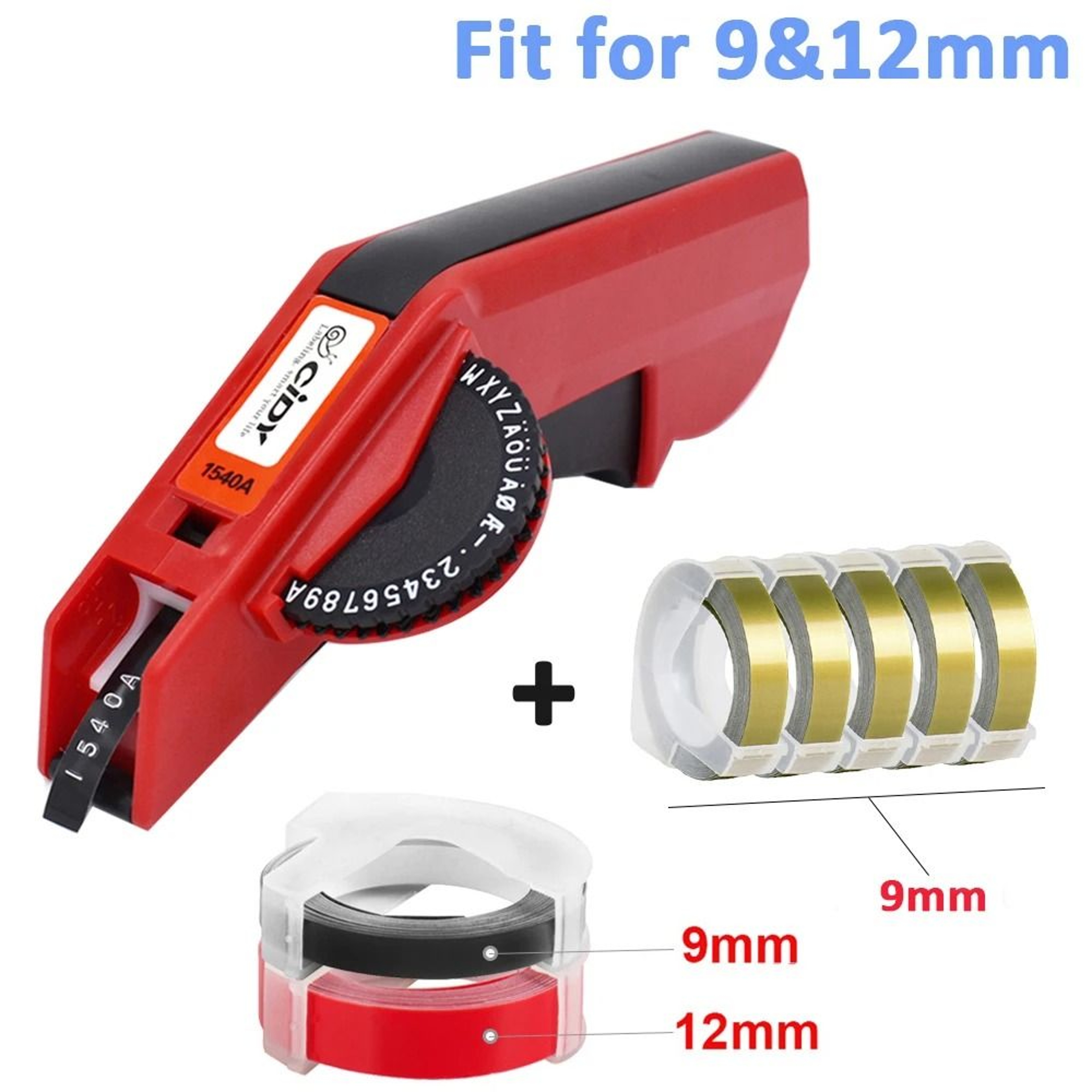 Manual 3D Embossing Label Maker With 7 Colorful Tape Rolls 2