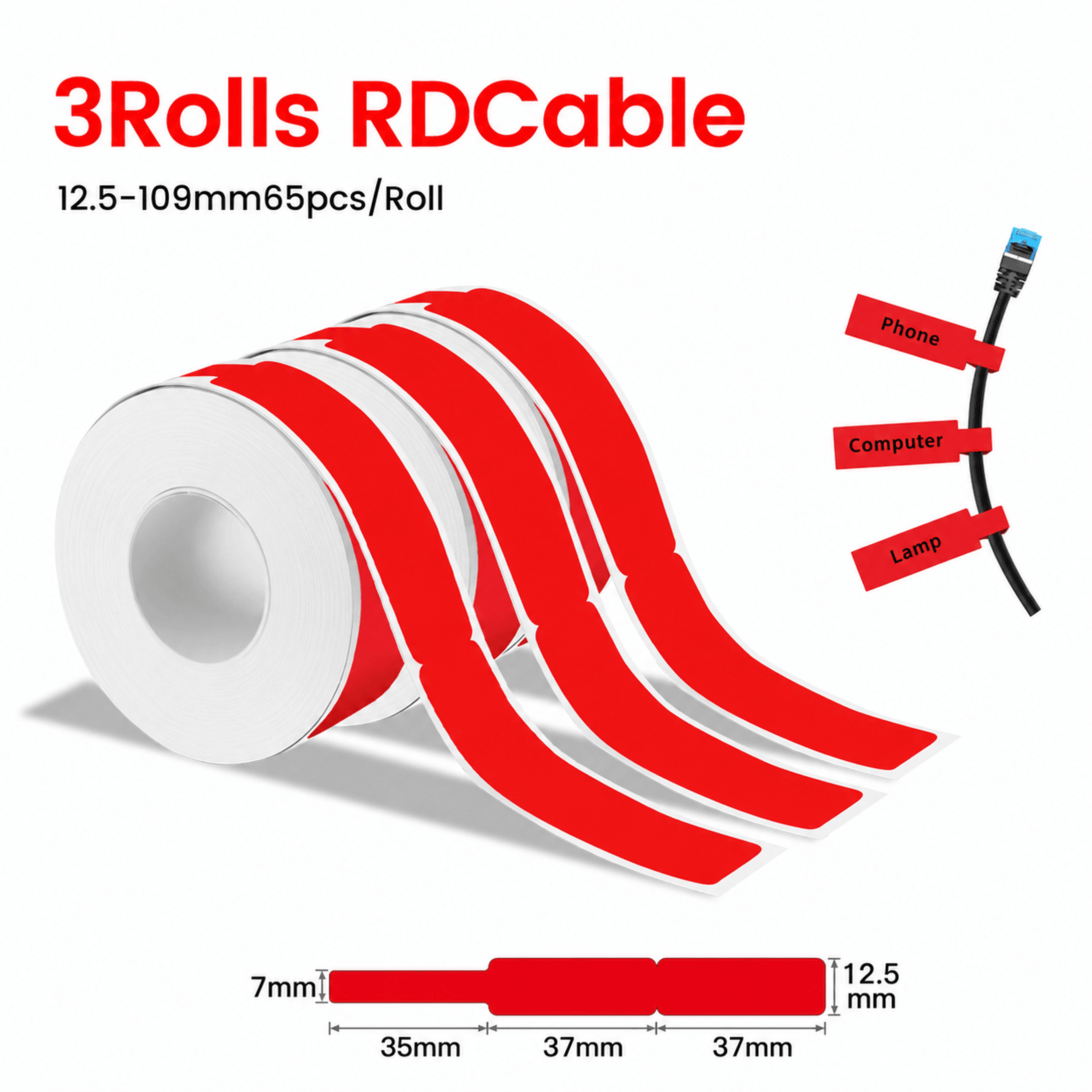 Waterproof Thermal Label Tape For Cable And Home Organization 9