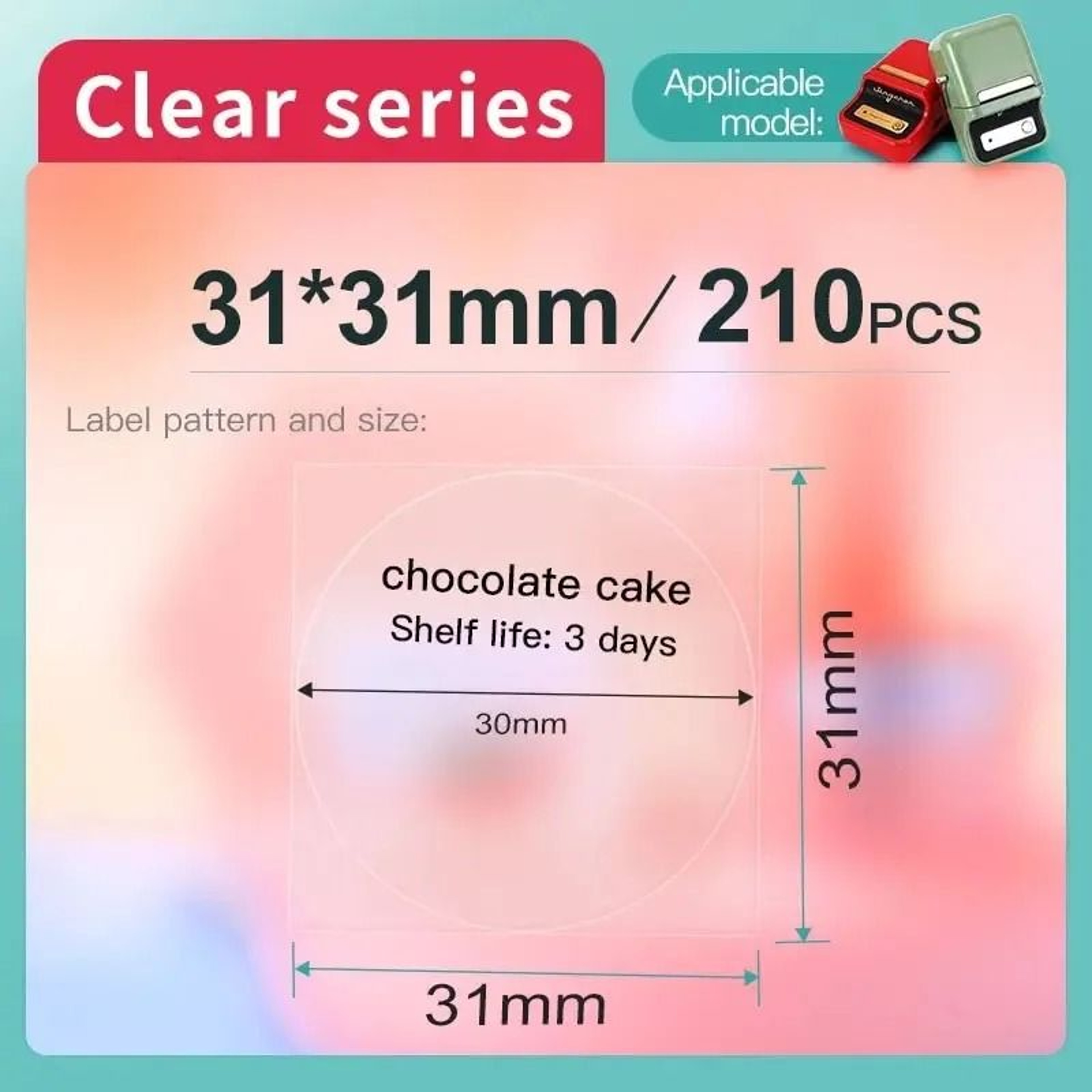 Transparent Self Adhesive Thermal Label Stickers For Home And Business 2