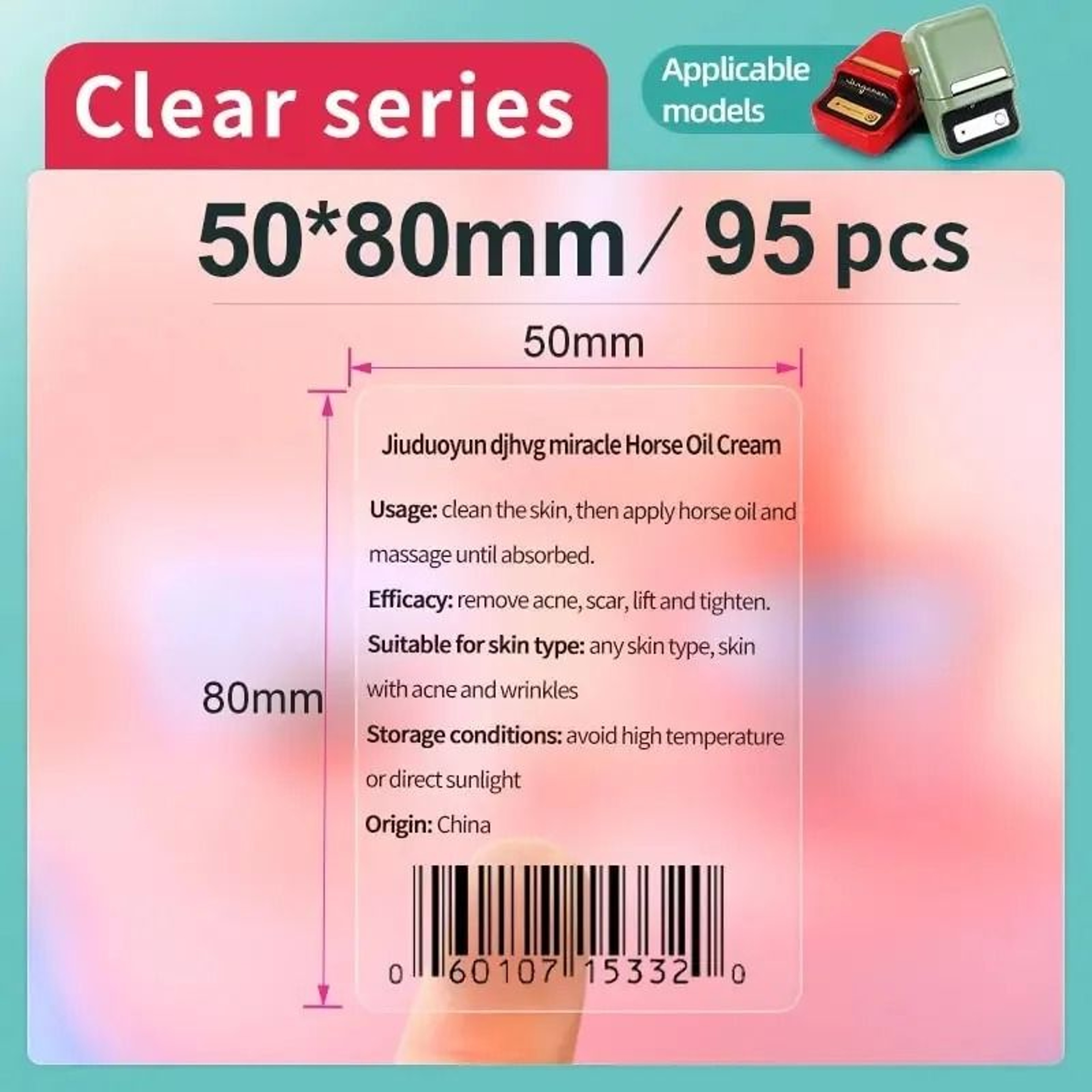 Transparent Self Adhesive Thermal Label Stickers For Home And Business 5