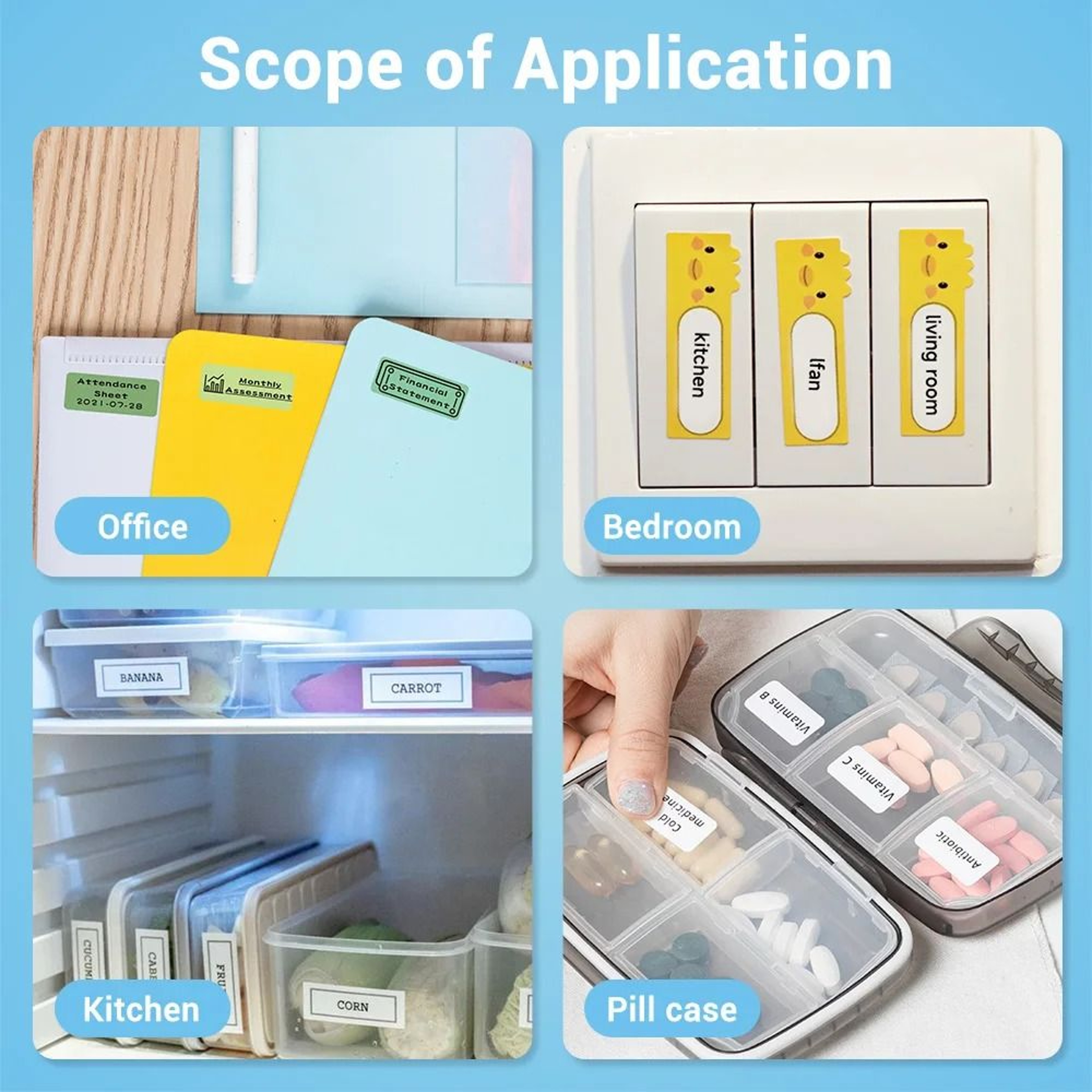 Mini Bluetooth Thermal Label Maker For Home Office And School Organization 14