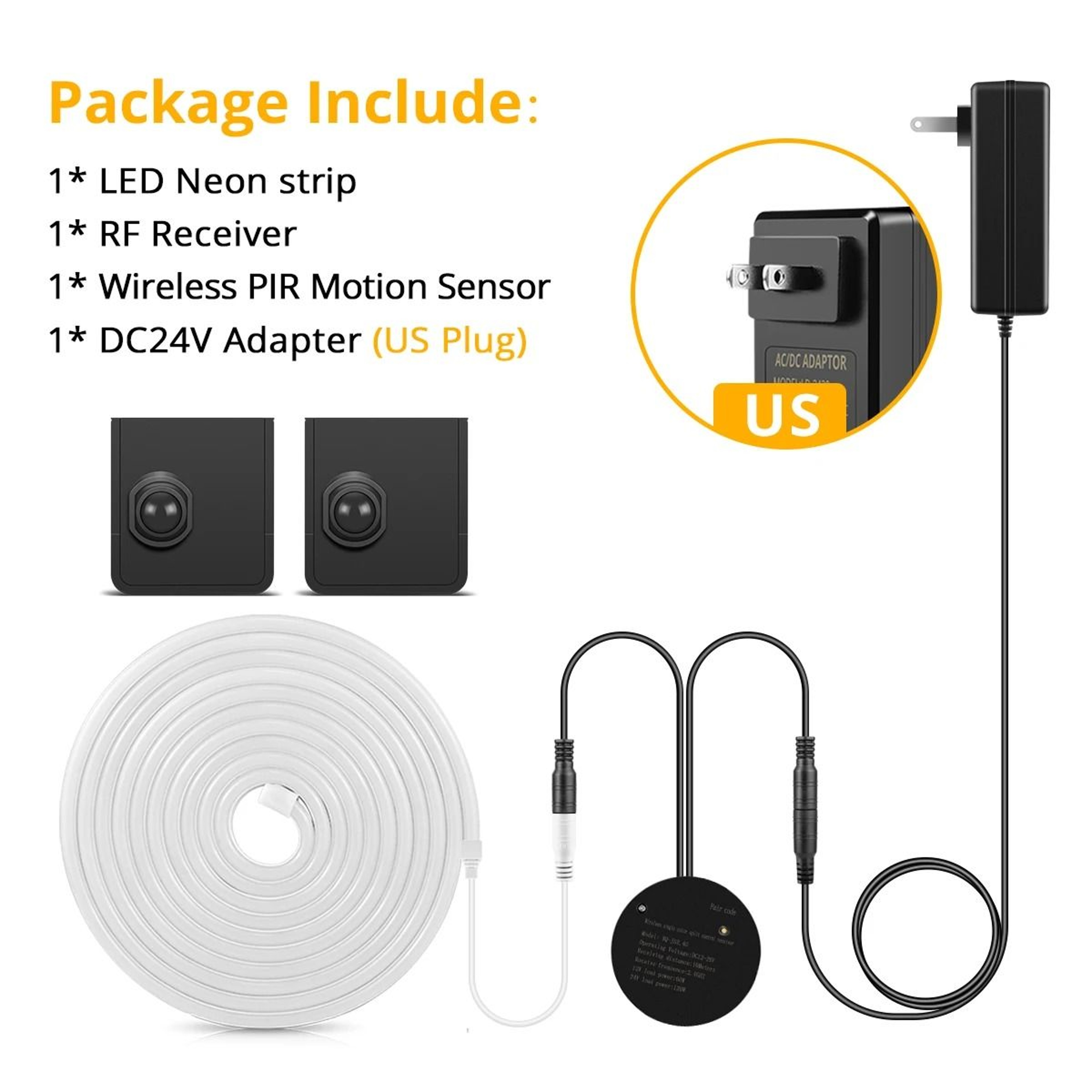 24V Motion Sensor LED Neon Strip Lights For Stairs And Bedroom Safety 2