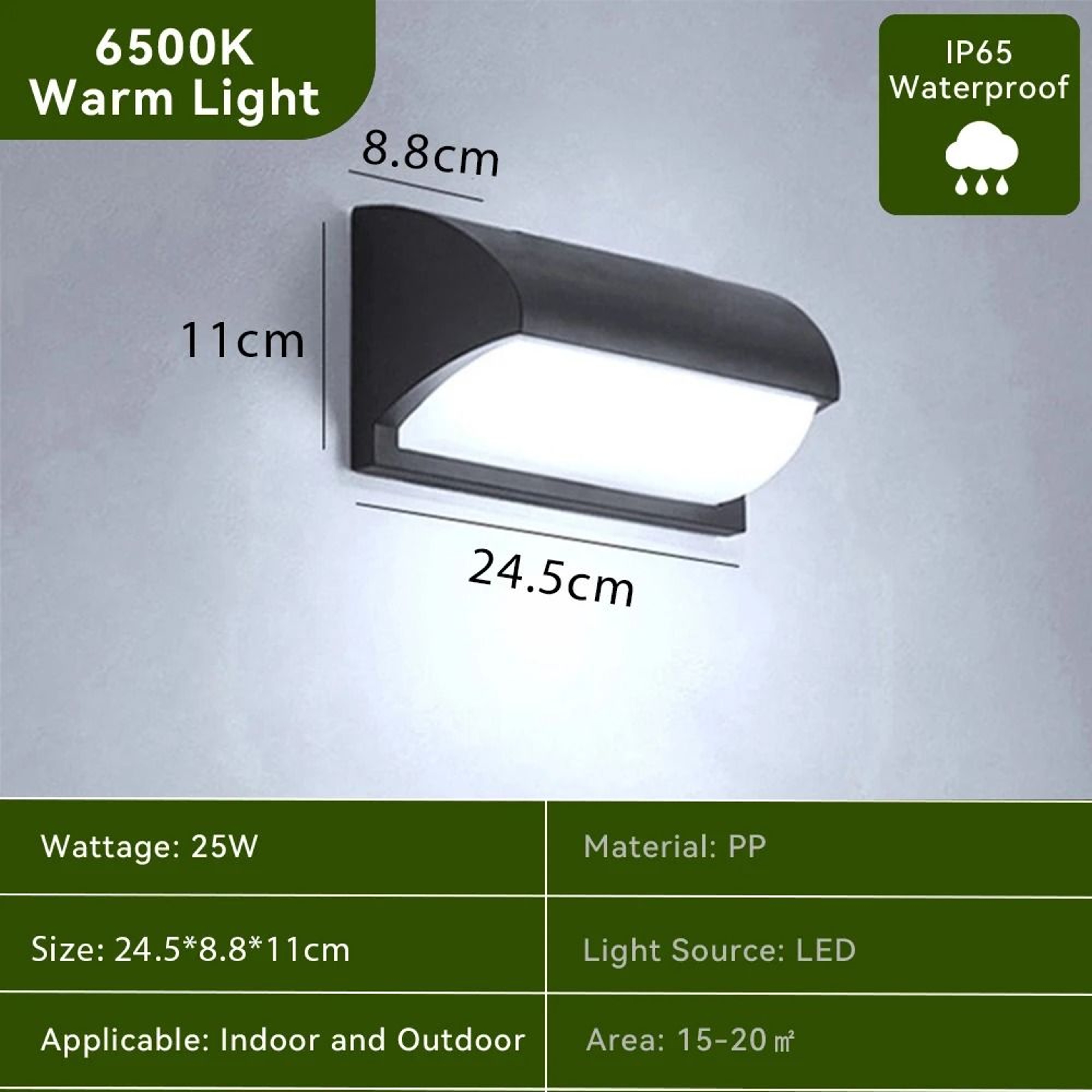 Waterproof Outdoor LED Wall Light For Stairs Pathways And Garden Lighting 7