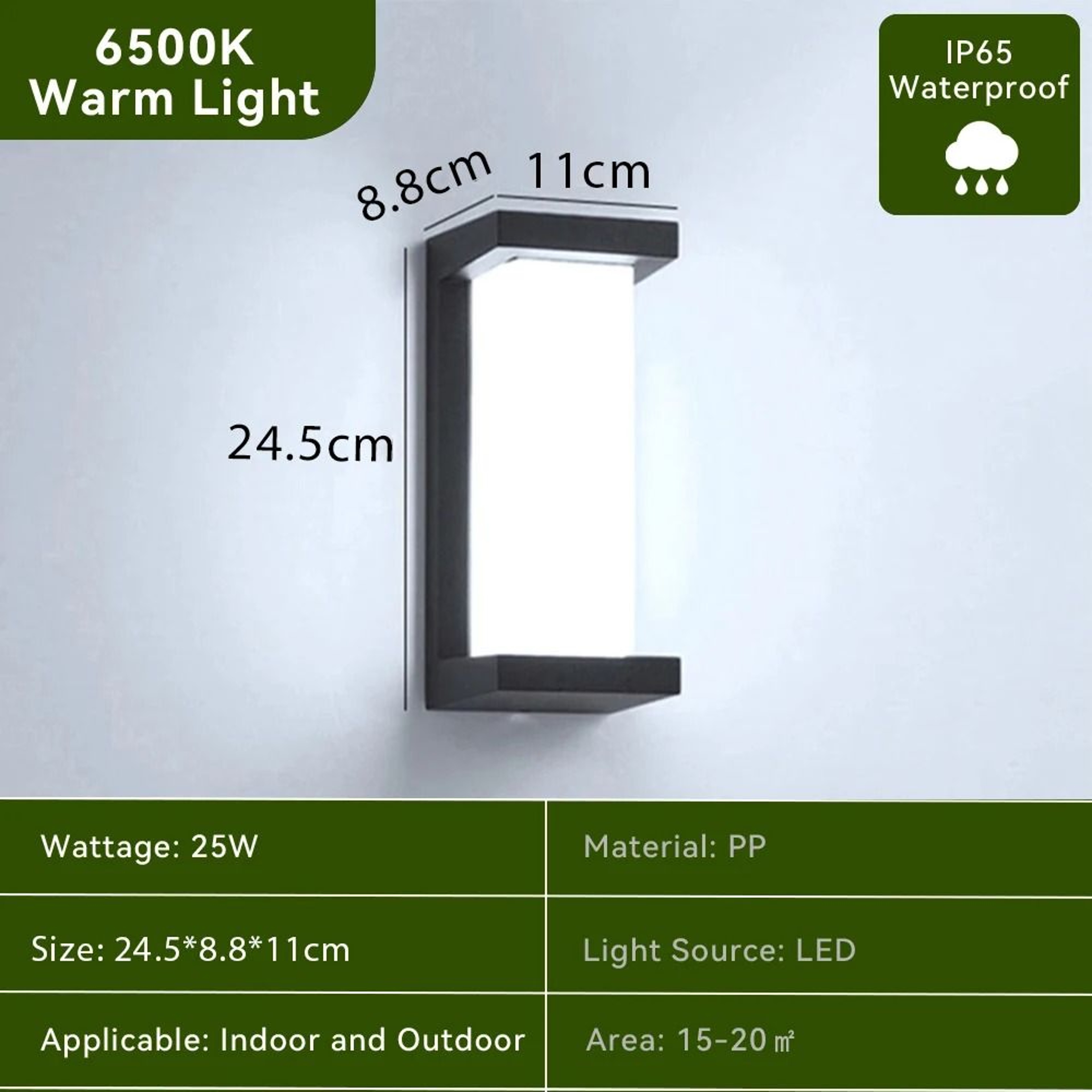 Waterproof Outdoor LED Wall Light For Stairs Pathways And Garden Lighting 6