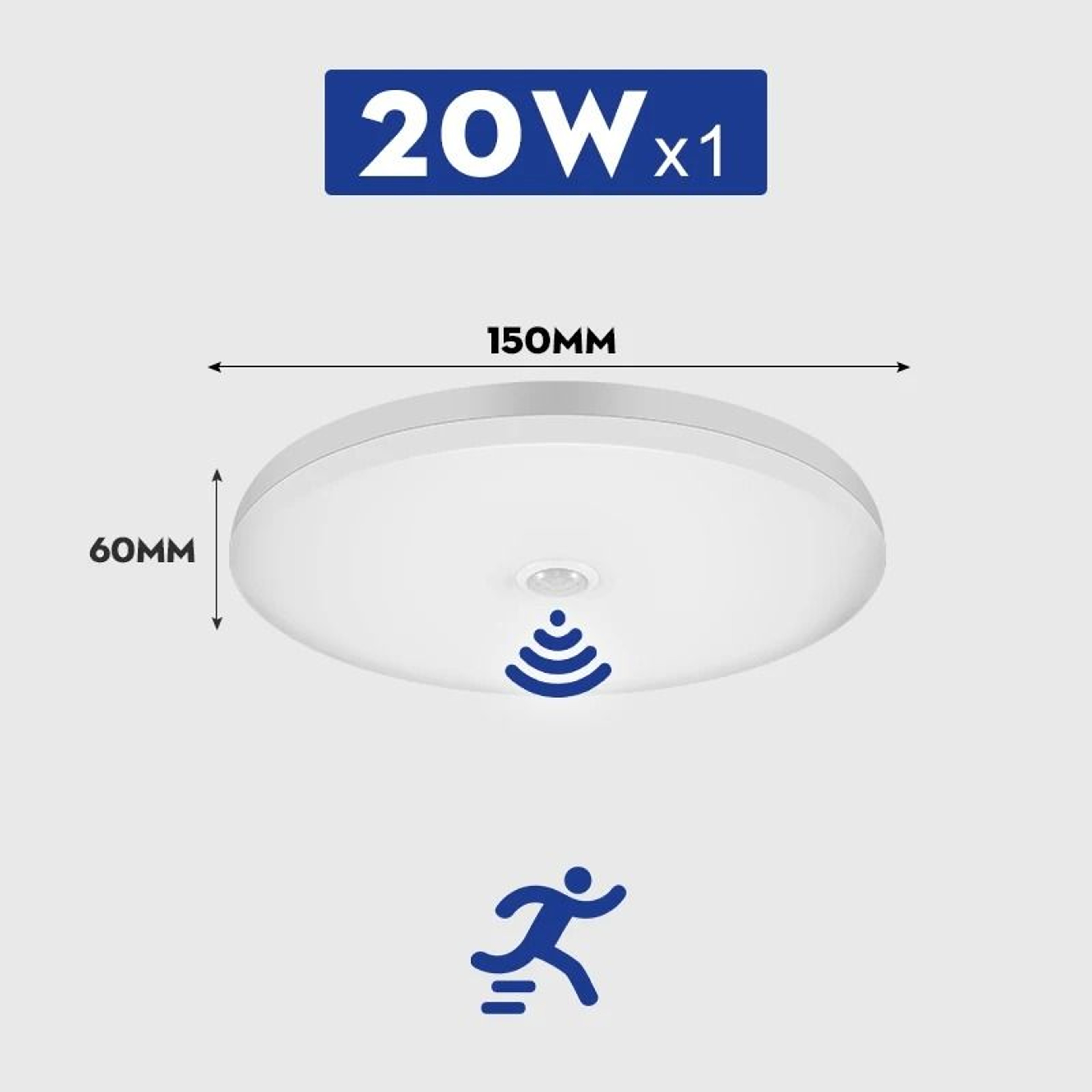 Smart LED Radar Motion Sensor Ceiling Light For Hallways And Stairs 2