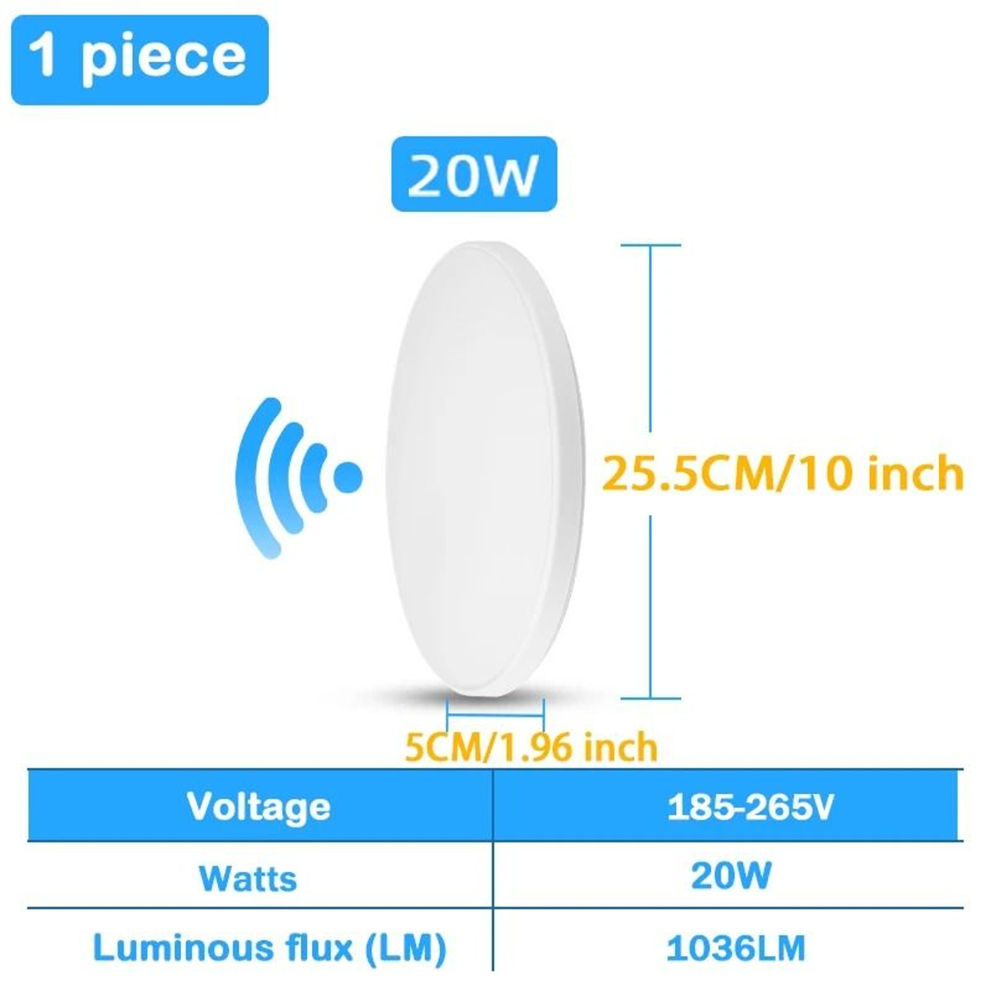 Smart LED Radar Motion Sensor Ceiling Light For Hallways And Stairs 7