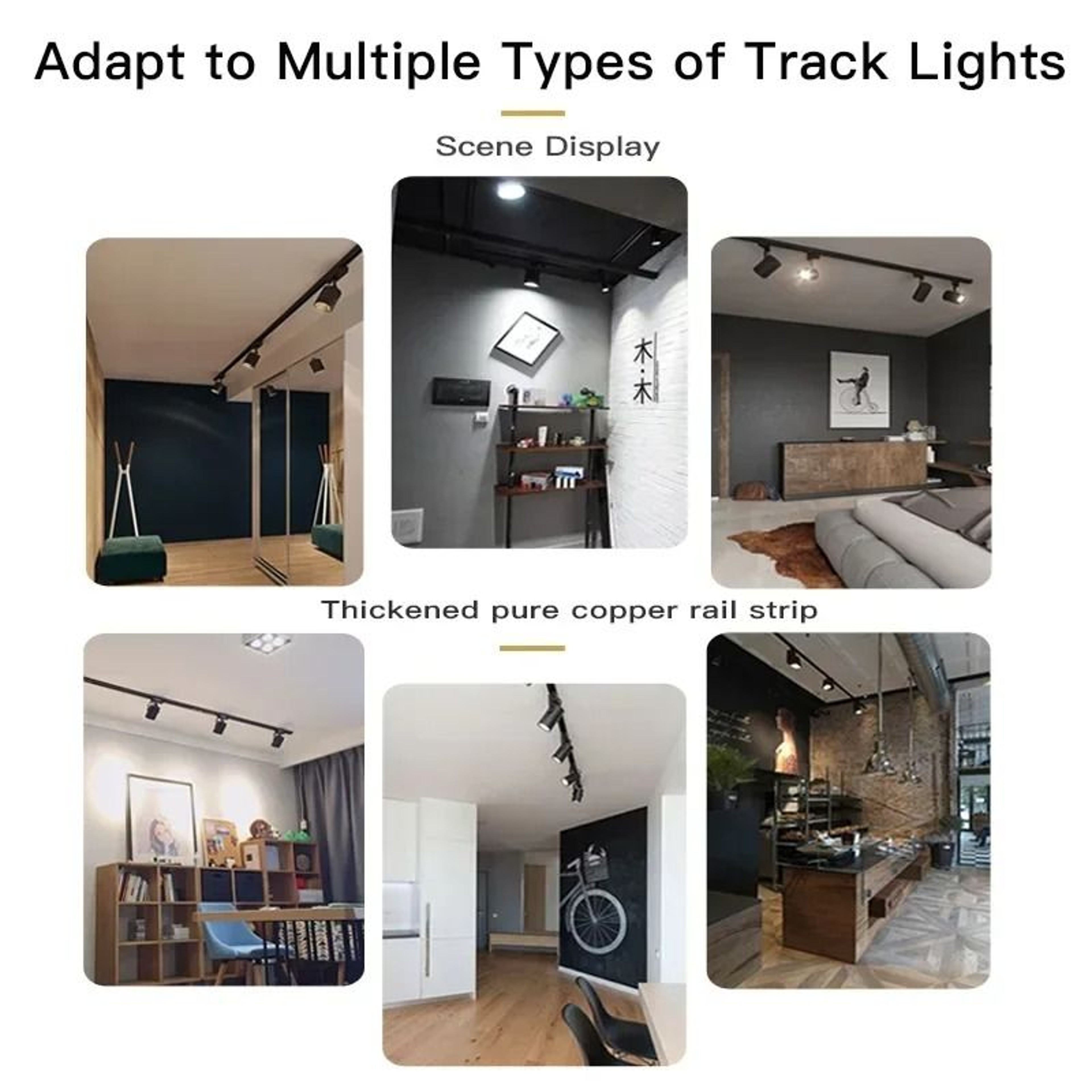 Modular LED Track Light Rails With Straight Connectors For Ceiling Spotlights 13