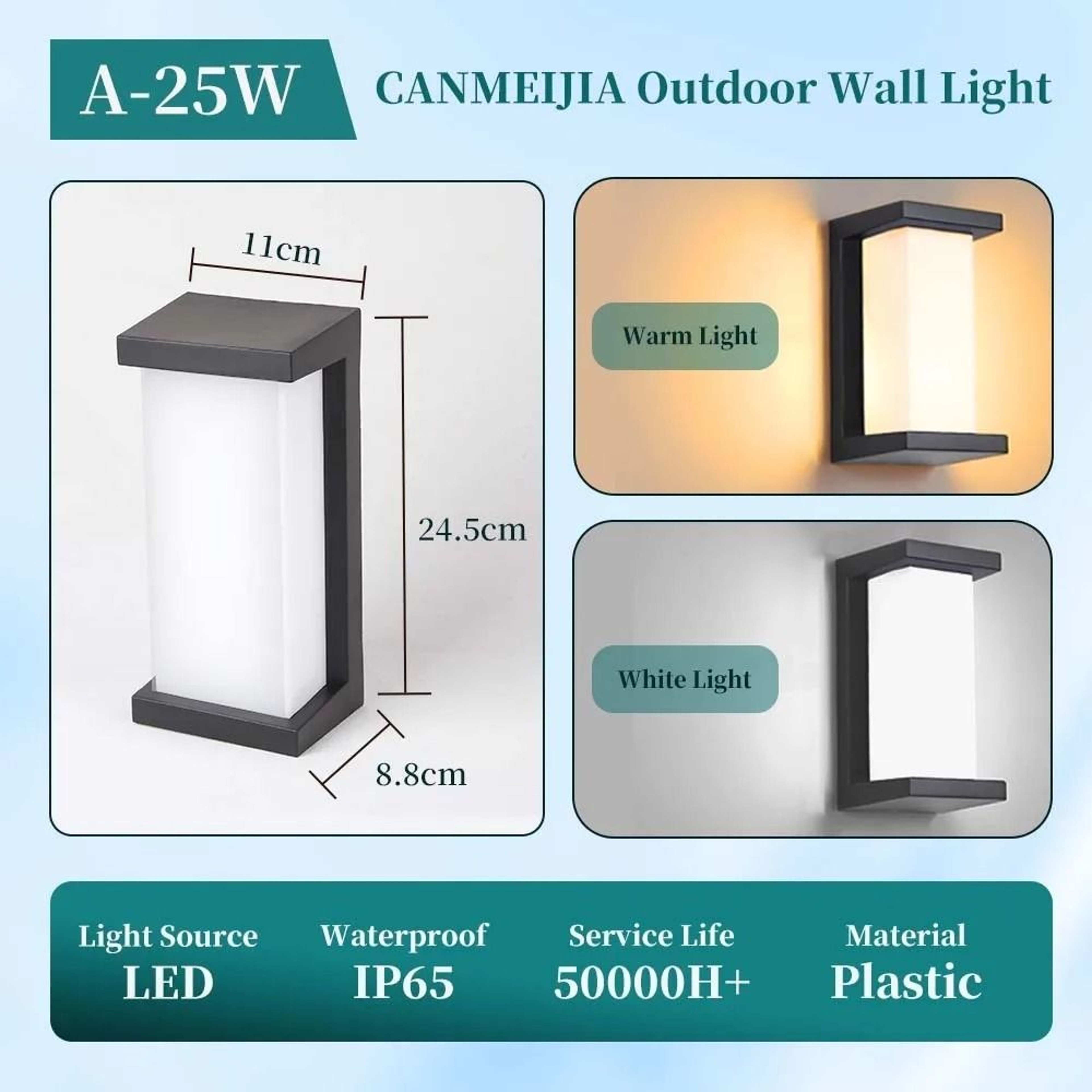 Waterproof LED Wall Light For Outdoor Stairs Pathways And Garden Decor 3