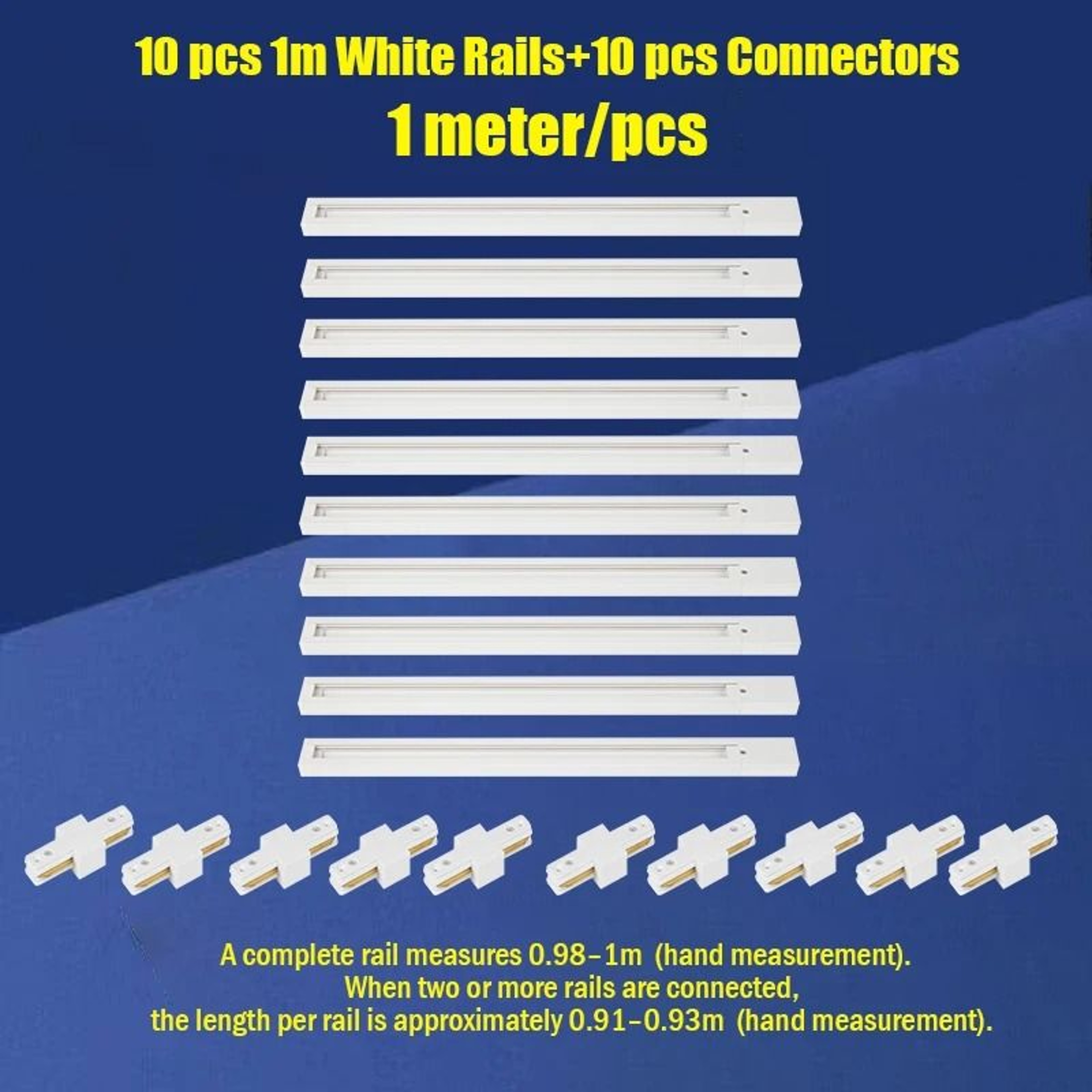 20 Piece LED Track Light Rail Kit With Connectors For Flexible Ceiling Lighting 8