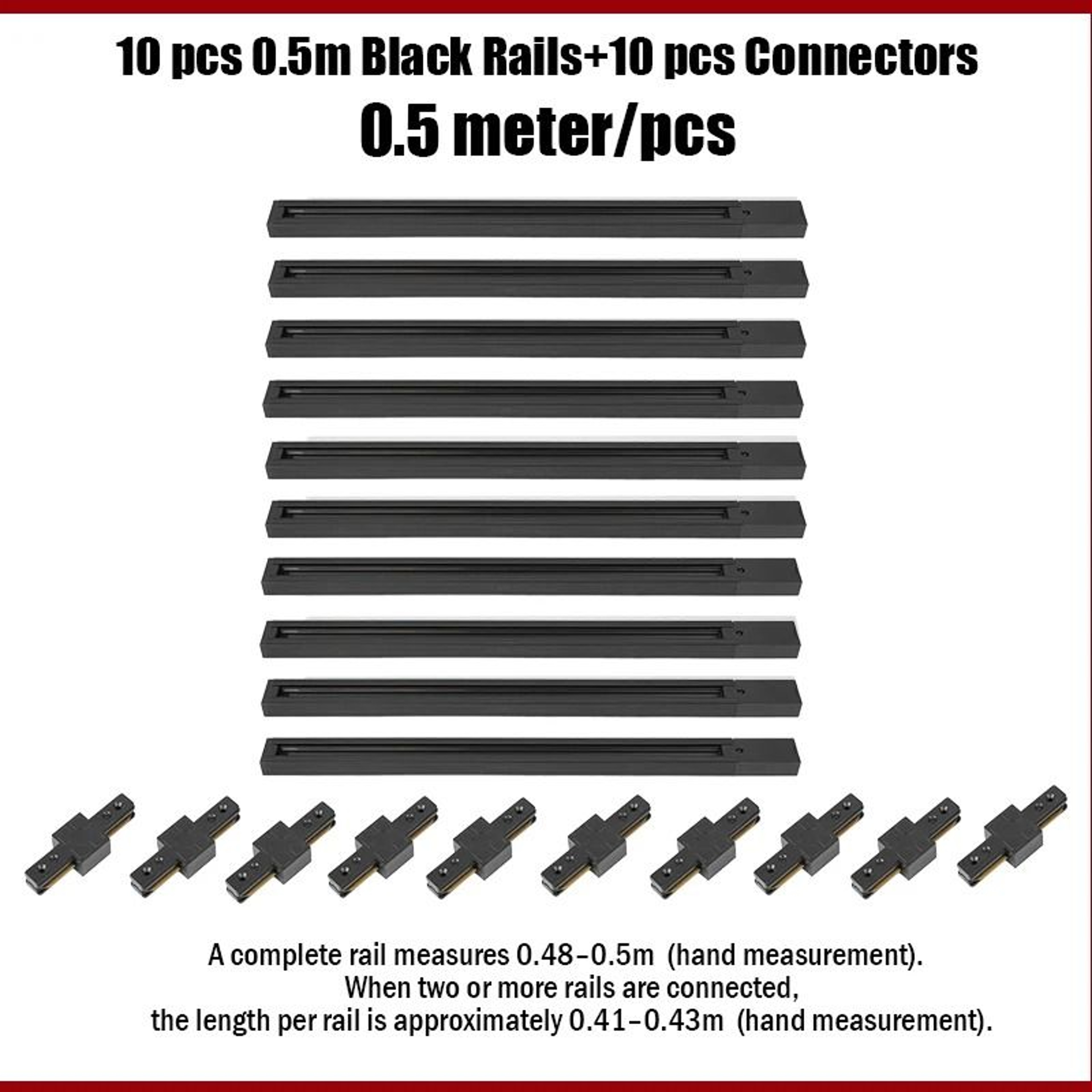 20 Piece LED Track Light Rail Kit With Connectors For Flexible Ceiling Lighting 5