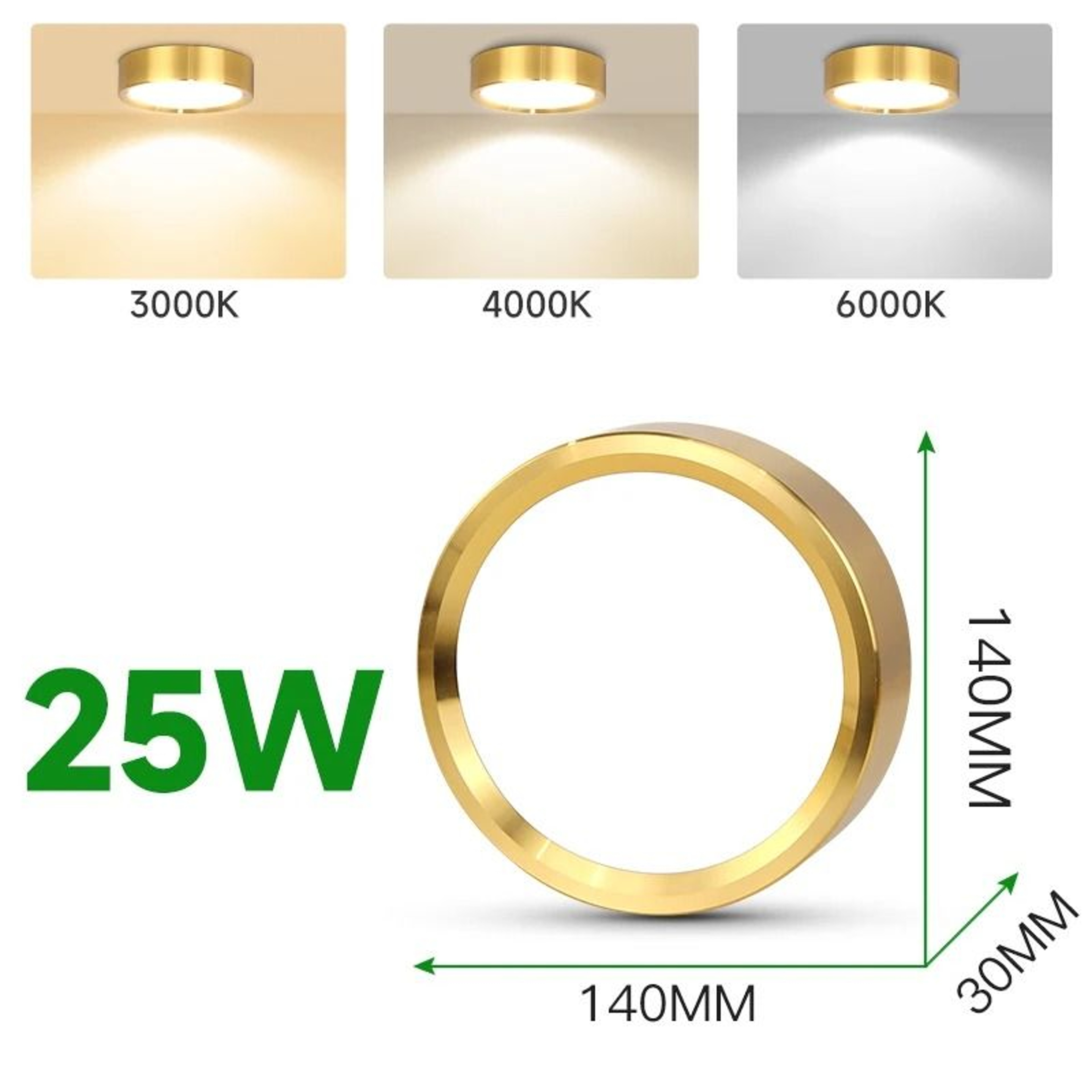 Modern Gold LED Ceiling Downlight For Elegant Home Lighting 4