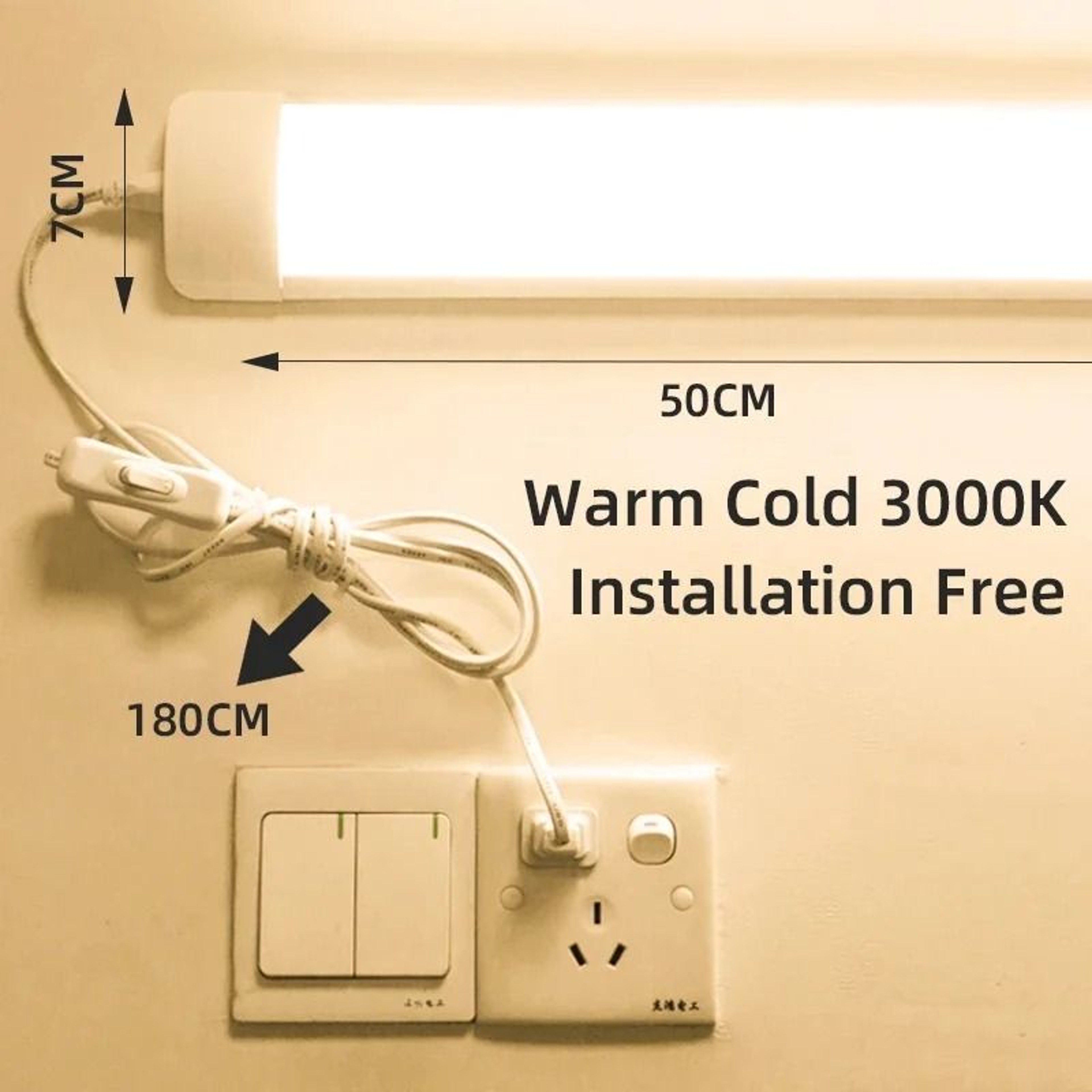Ultra Thin LED Under Cabinet Light Bar For Kitchen And Closet Lighting 4