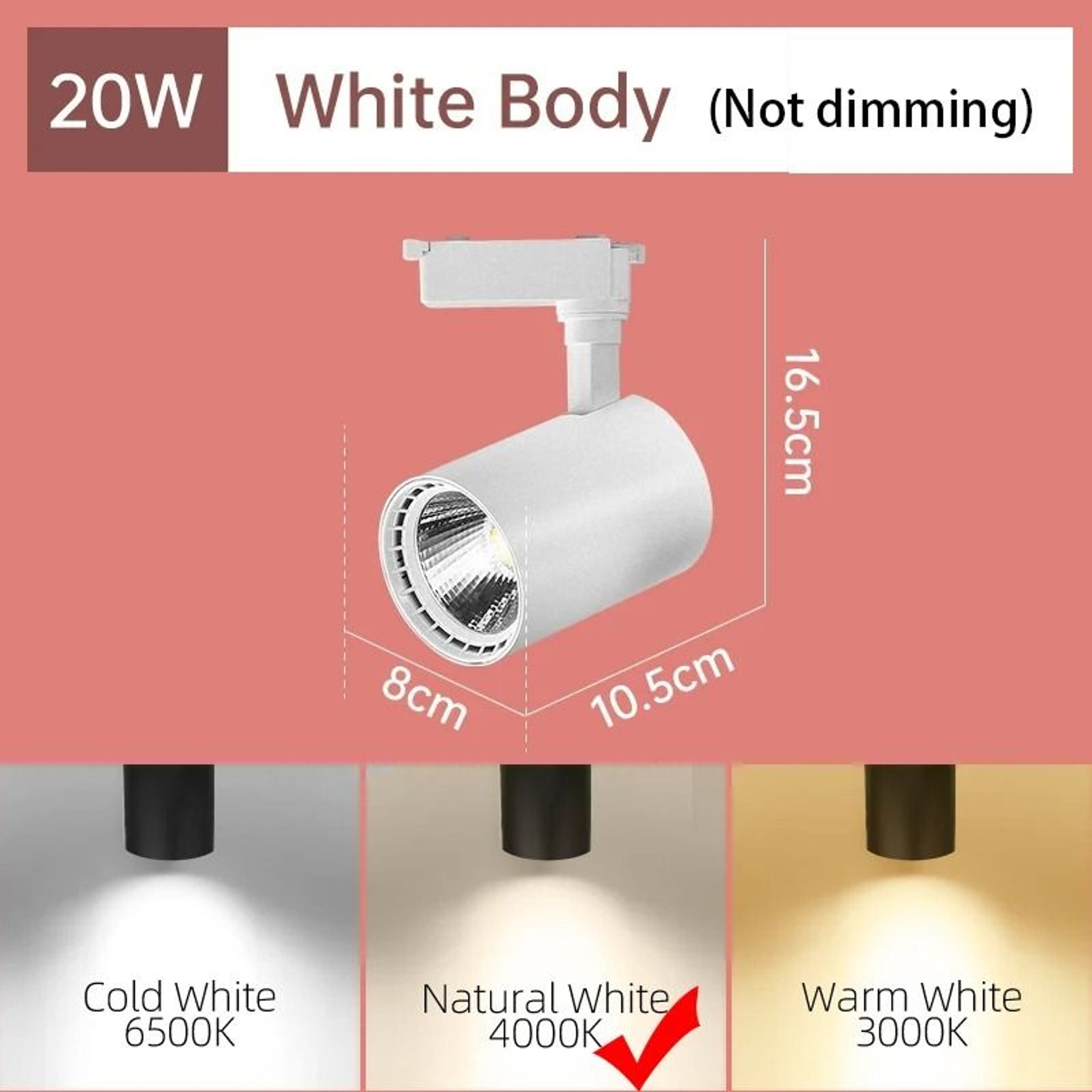 Stepless Dimmable LED Track Spotlight For Modern Home And Shop Lighting 4