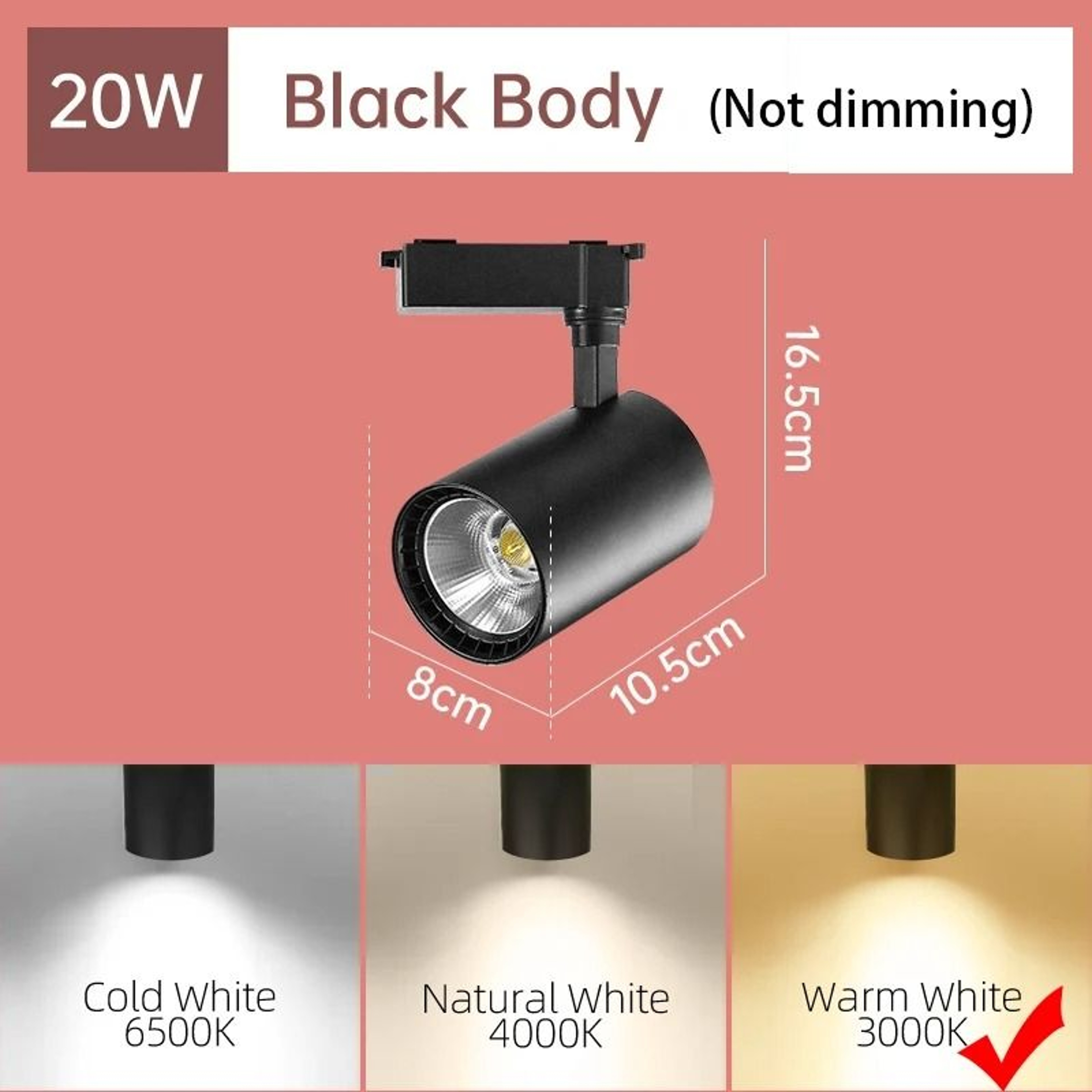 Stepless Dimmable LED Track Spotlight For Modern Home And Shop Lighting 5